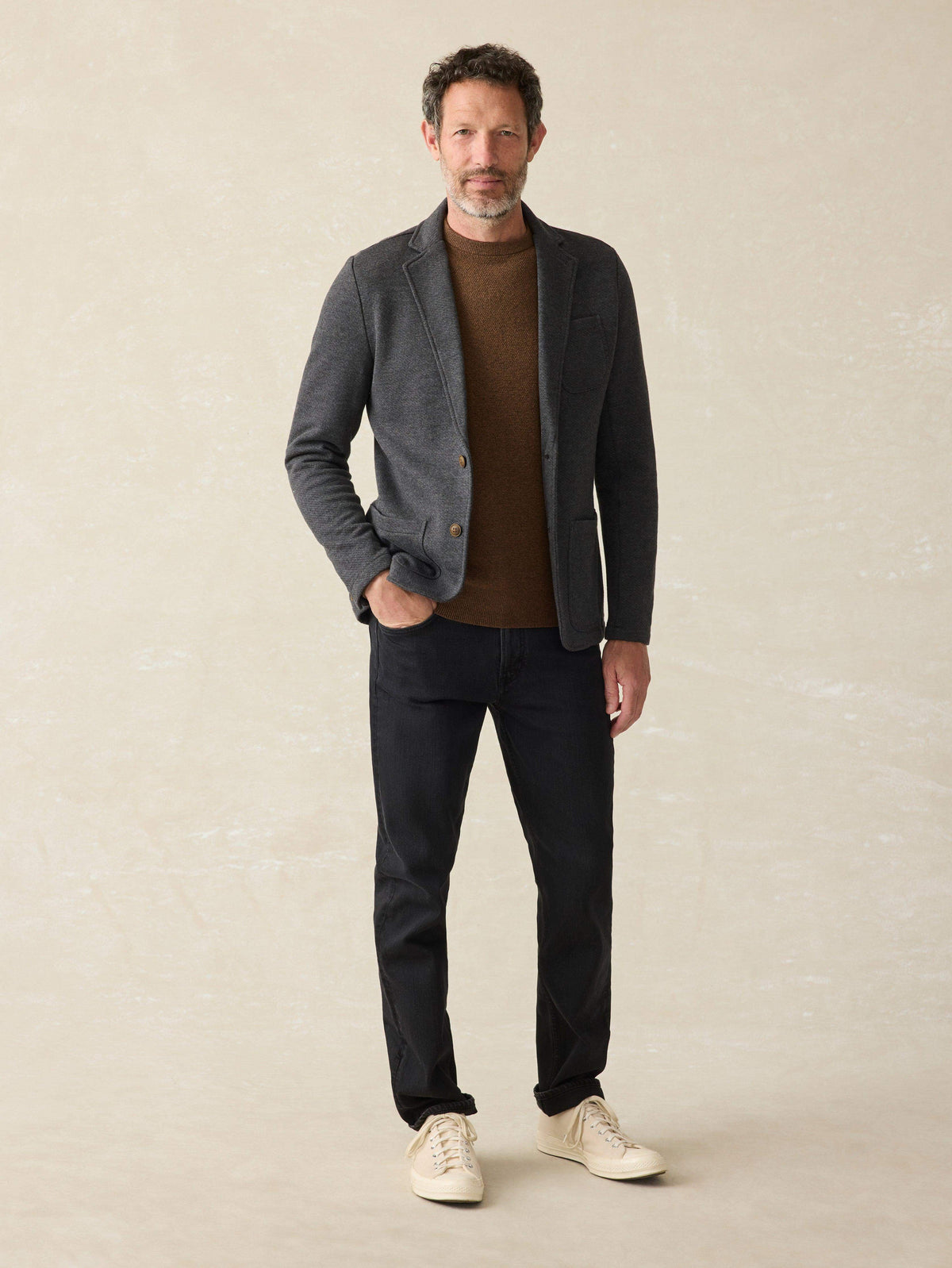 Inlet Knit Blazer (Short) - Black Sky Melange