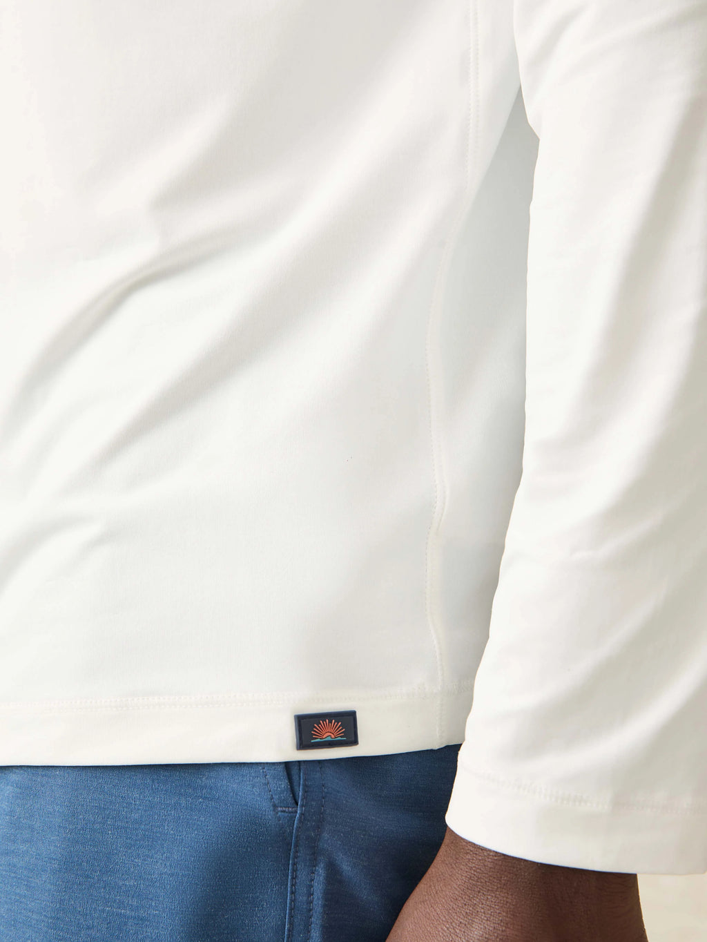 Shorelite Long-Sleeve Tech Tee - White Surf Stripe
