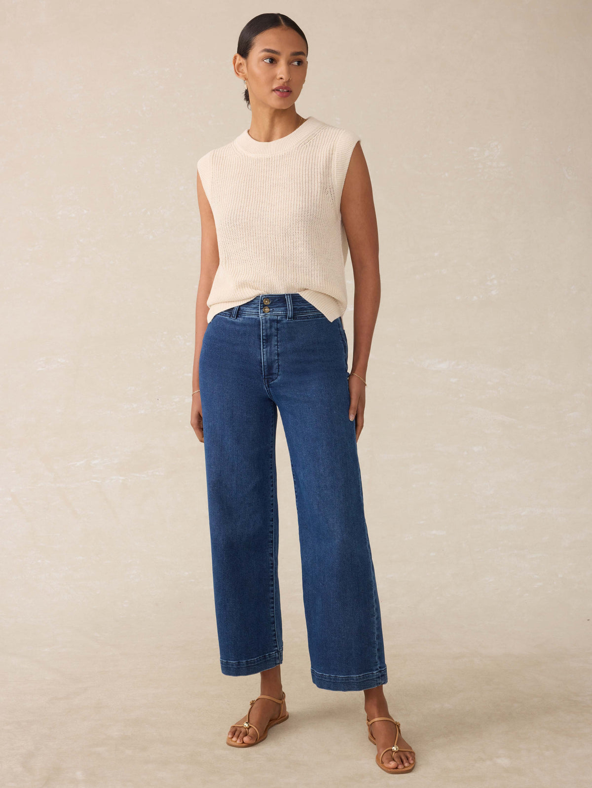 Stretch Terry Harbor Ankle Pant - Creekstone Wash Main image