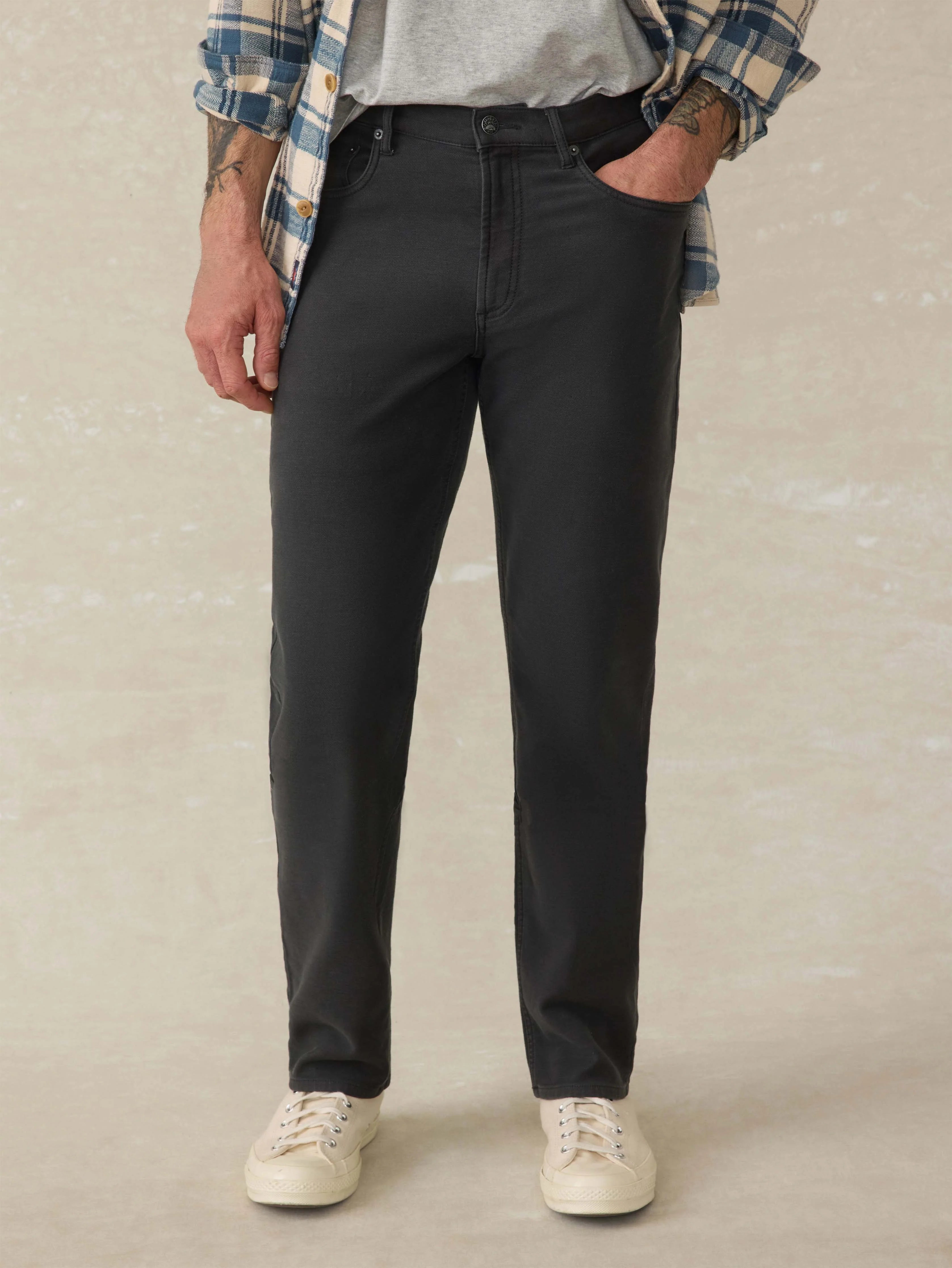 Stretch Terry 5-Pocket Pant - Onyx Black Main image