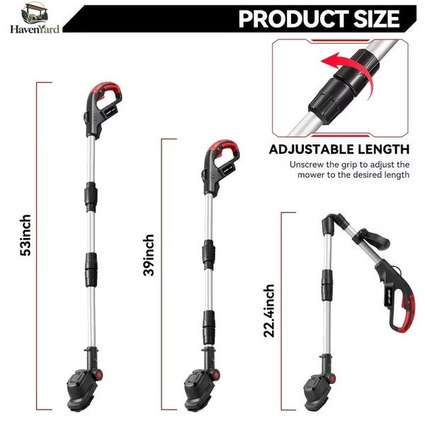 Cordless 3-in-1 Yard Trimmer – 21V Brushless, 9-Inch Cut, Foldable Design