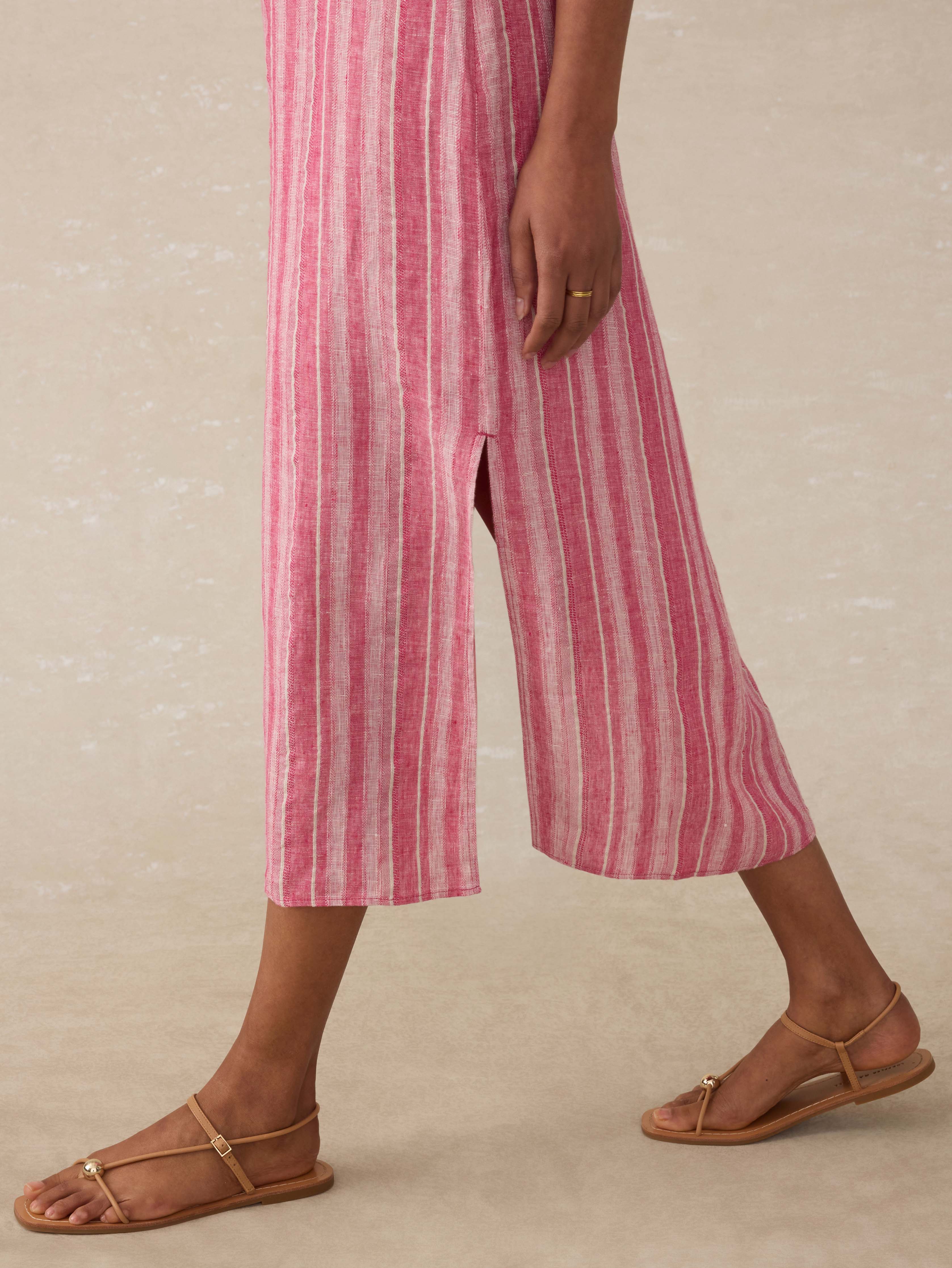 Sienna Linen Sun Dress - Granita Stripe Secondary image