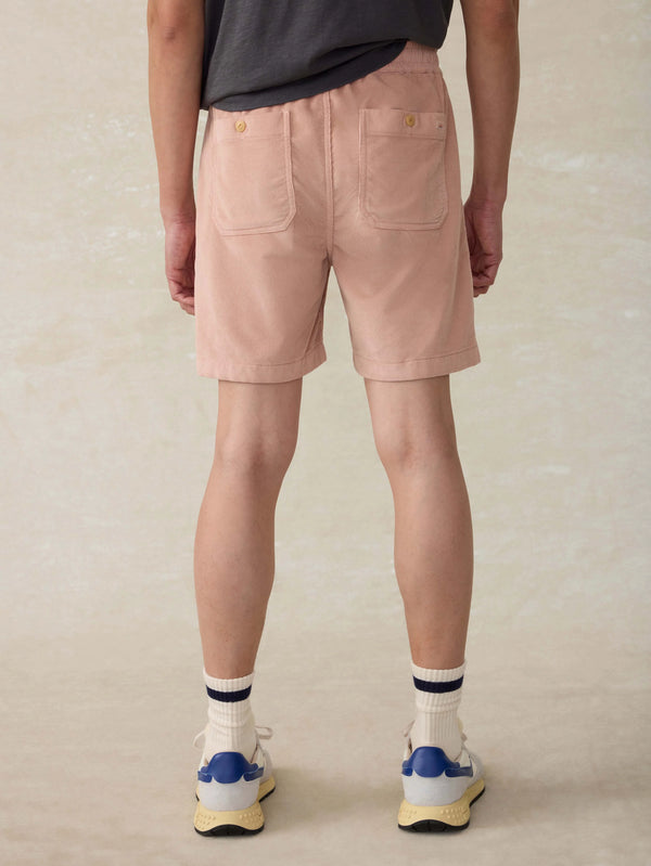 Corduroy Drawstring Utility Short - Coral Dawn