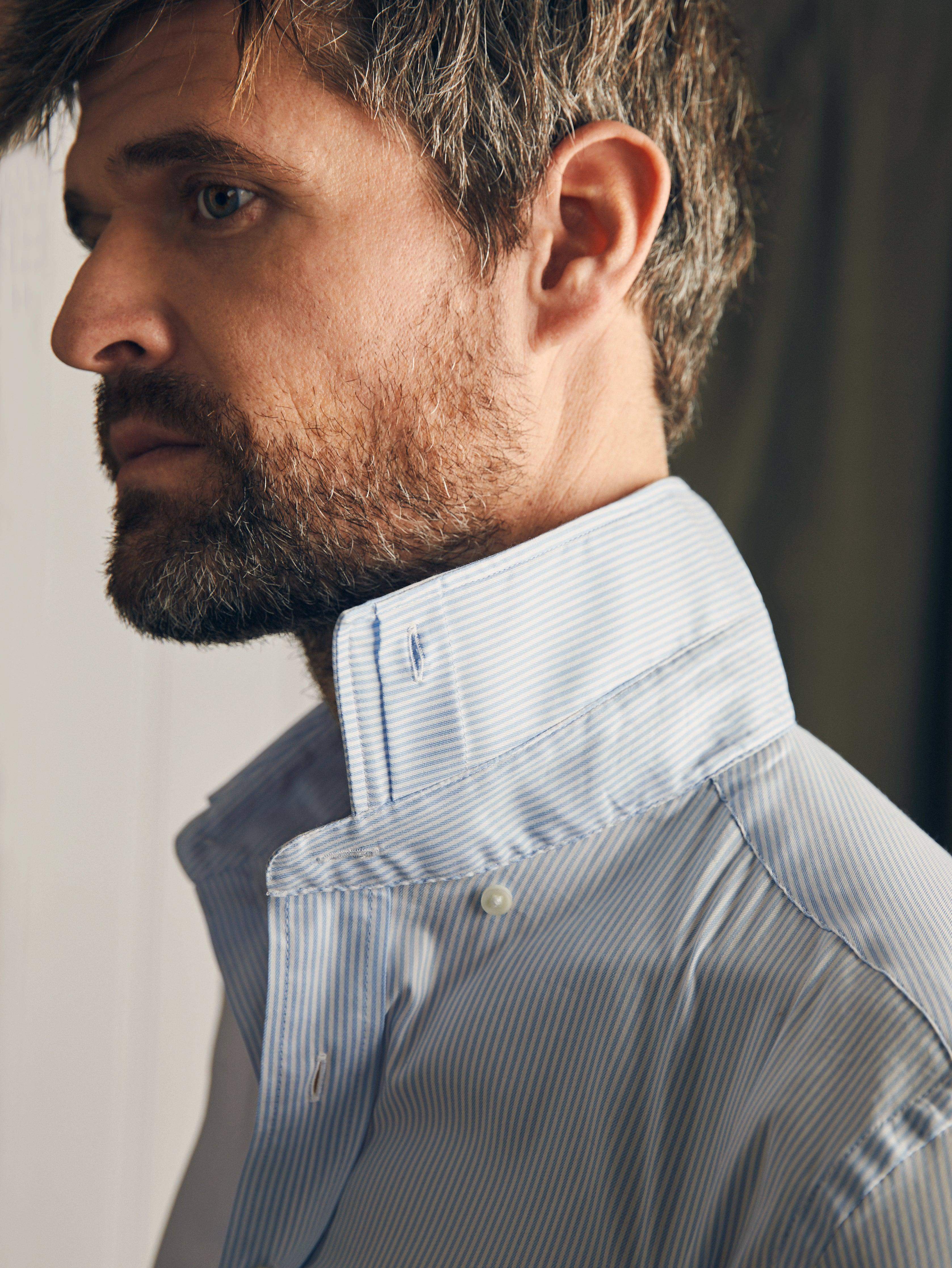Movement™ Dress Shirt - Blue White Stripe Secondary image