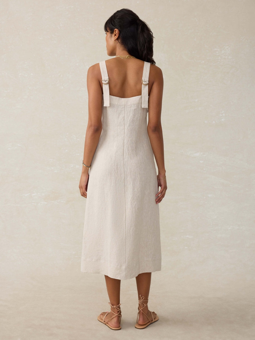 Linen Aurora Dress - Flax