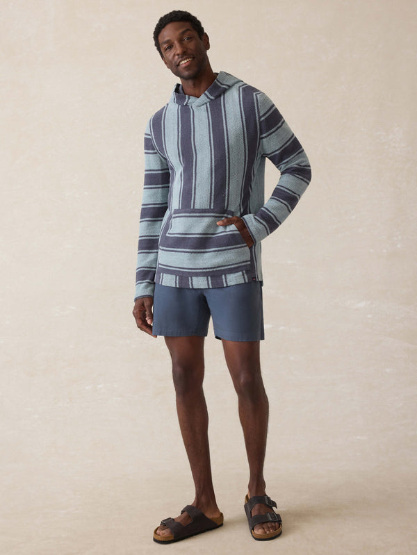 Whitewater Hoodie - Teal Channel Stripe