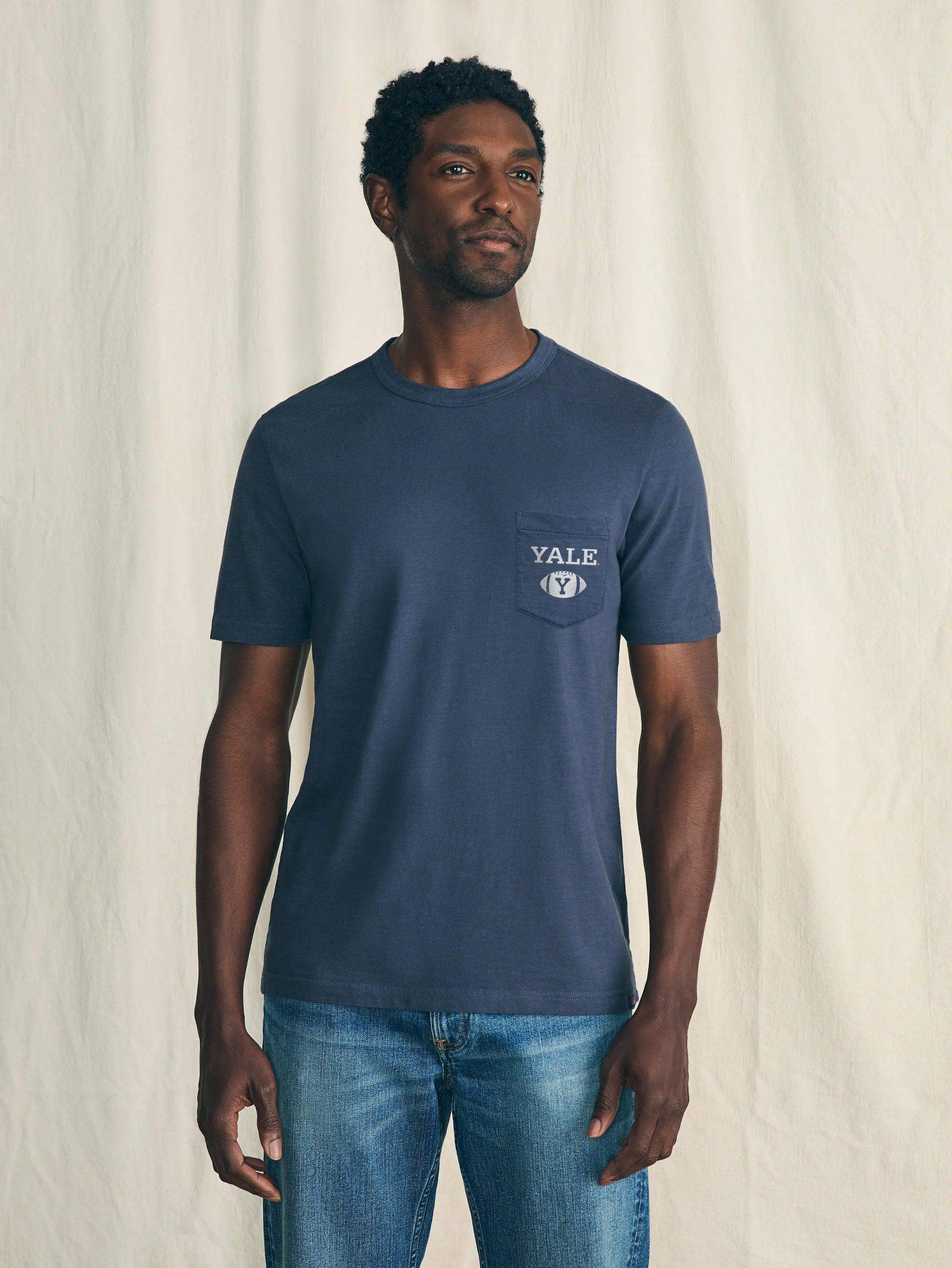 Yale Sunwashed Pocket Tee - Dune Navy Main image