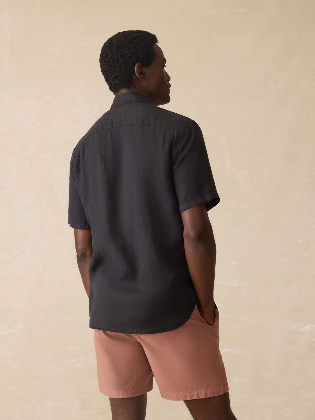 Short Sleeve Laguna Linen Shirt - Ridge Black