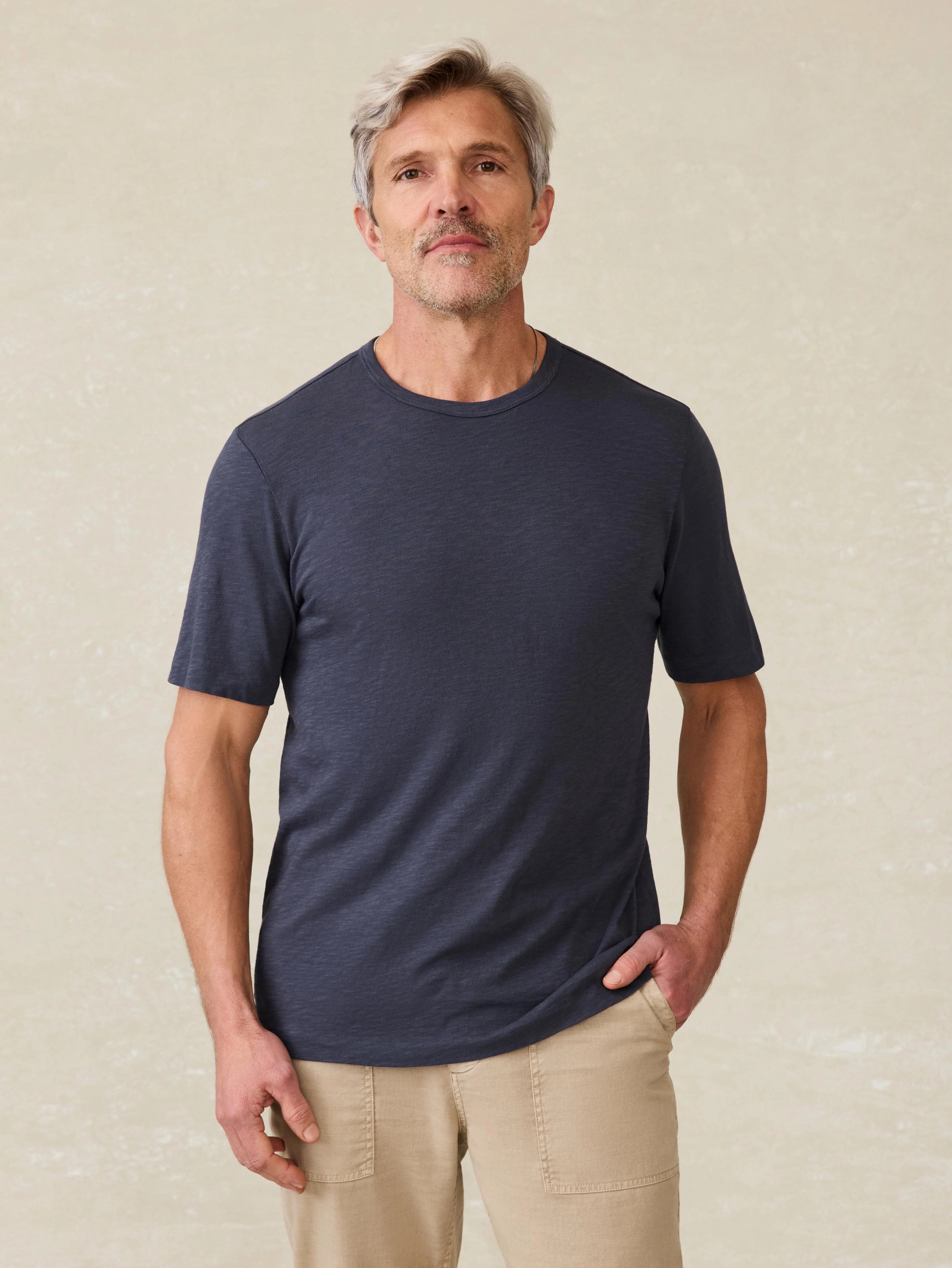 Sunwashed Regenerative Tee - Dune Navy Main image
