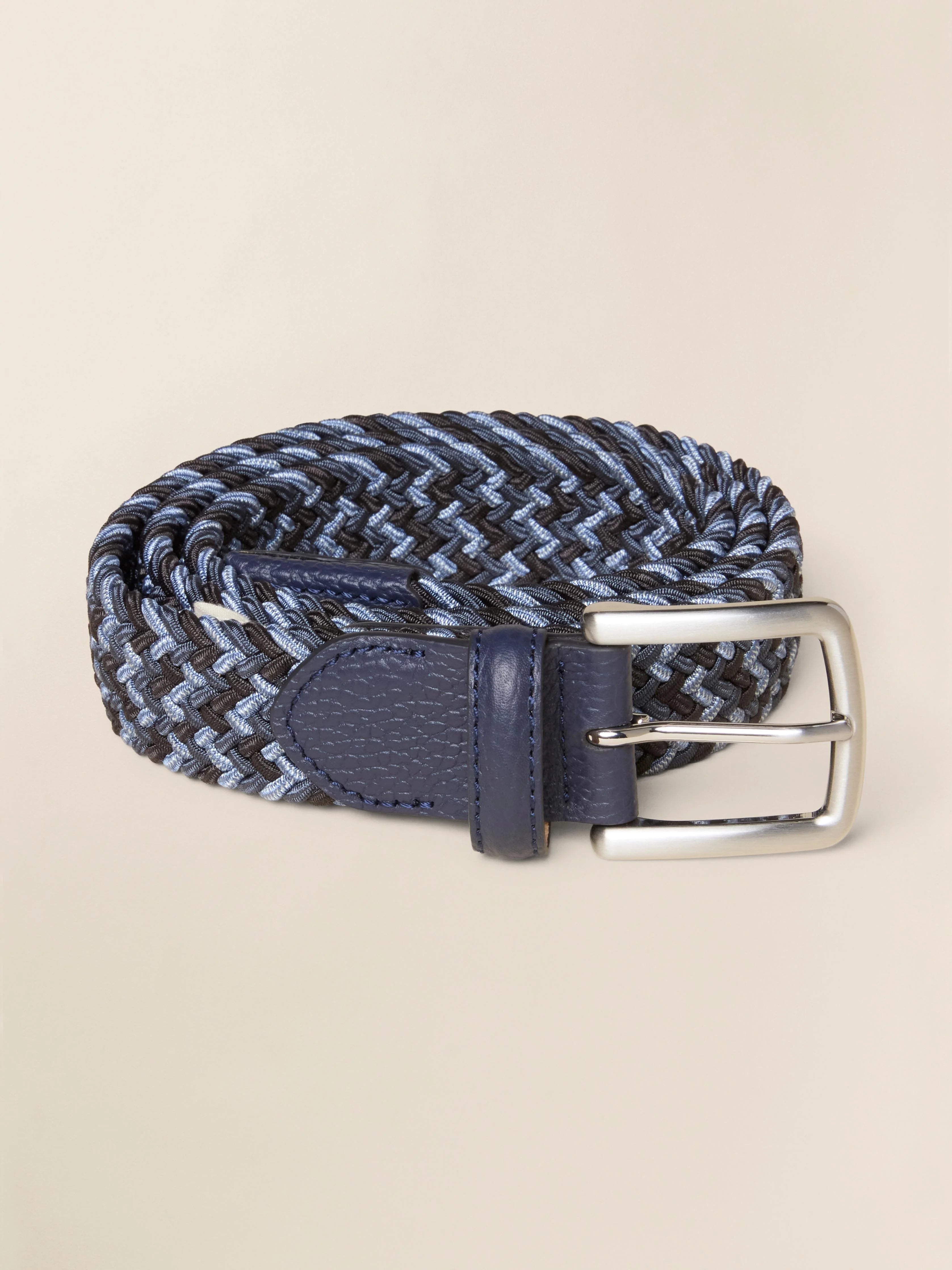 Men's Stretch Woven Belt - Blue Multi Main image
