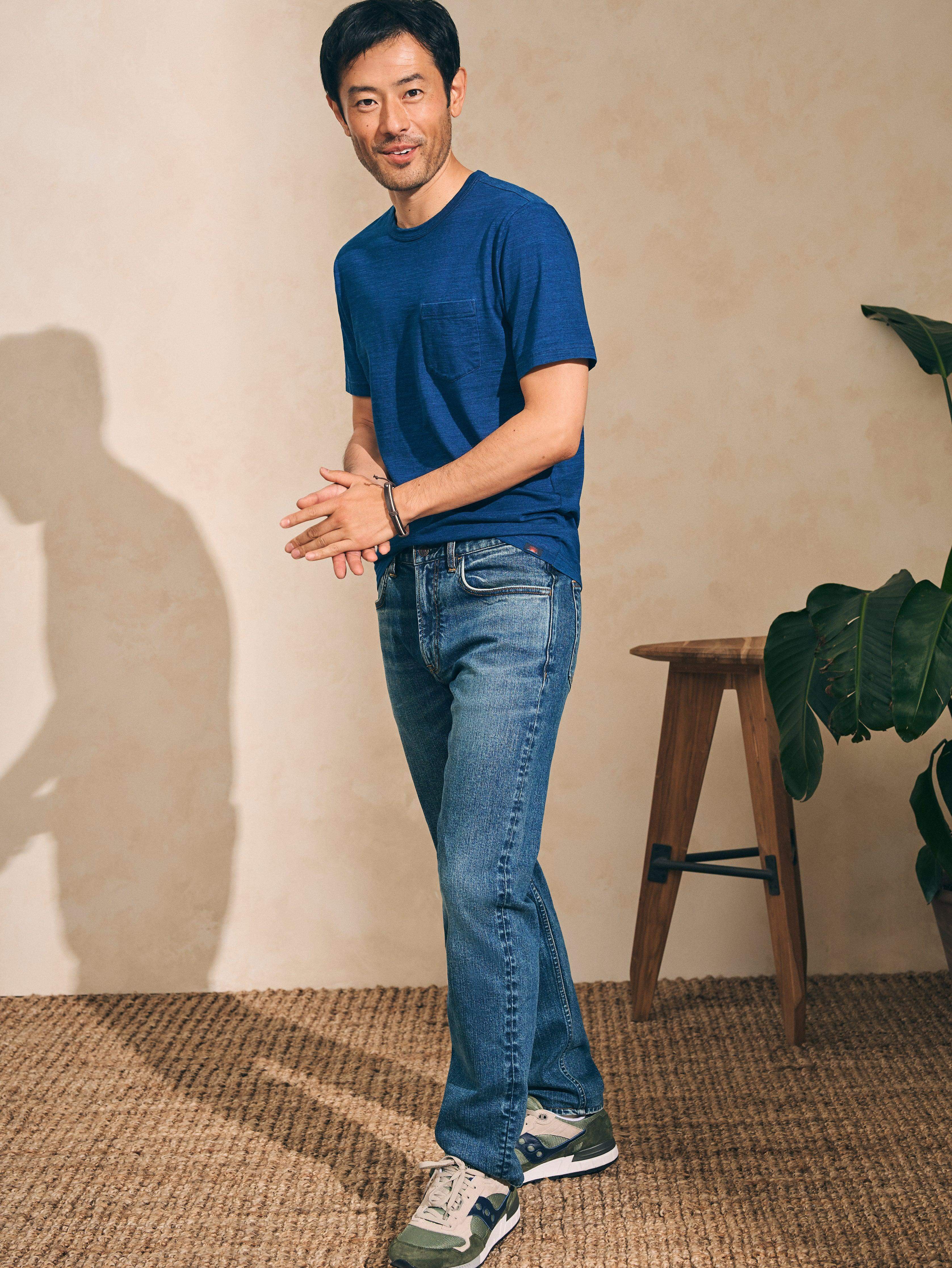 Short-Sleeve Indigo Pocket Tee - Dark Indigo Wash Secondary image