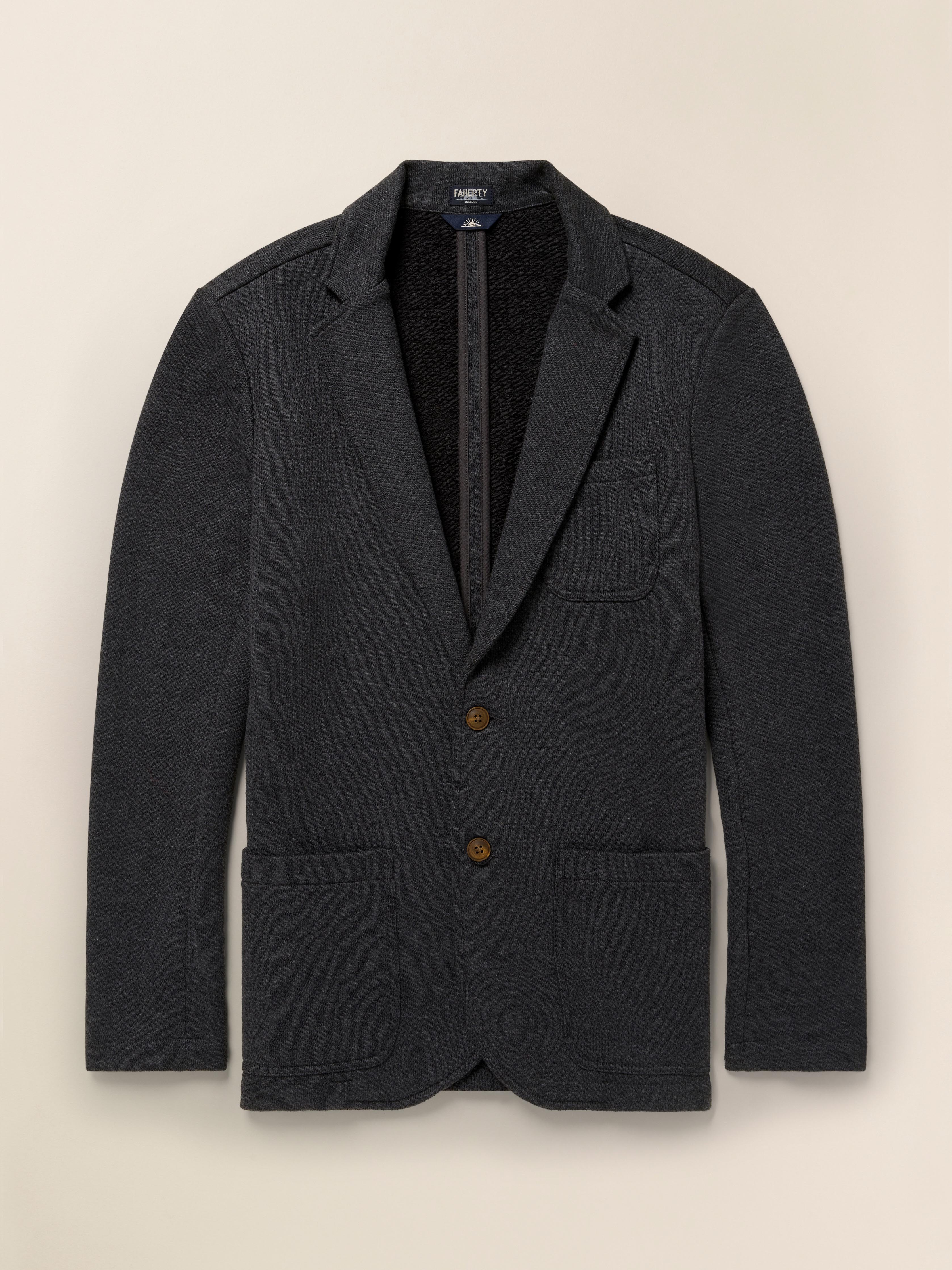 Inlet Knit Blazer (Tall) - Black Sky Melange
