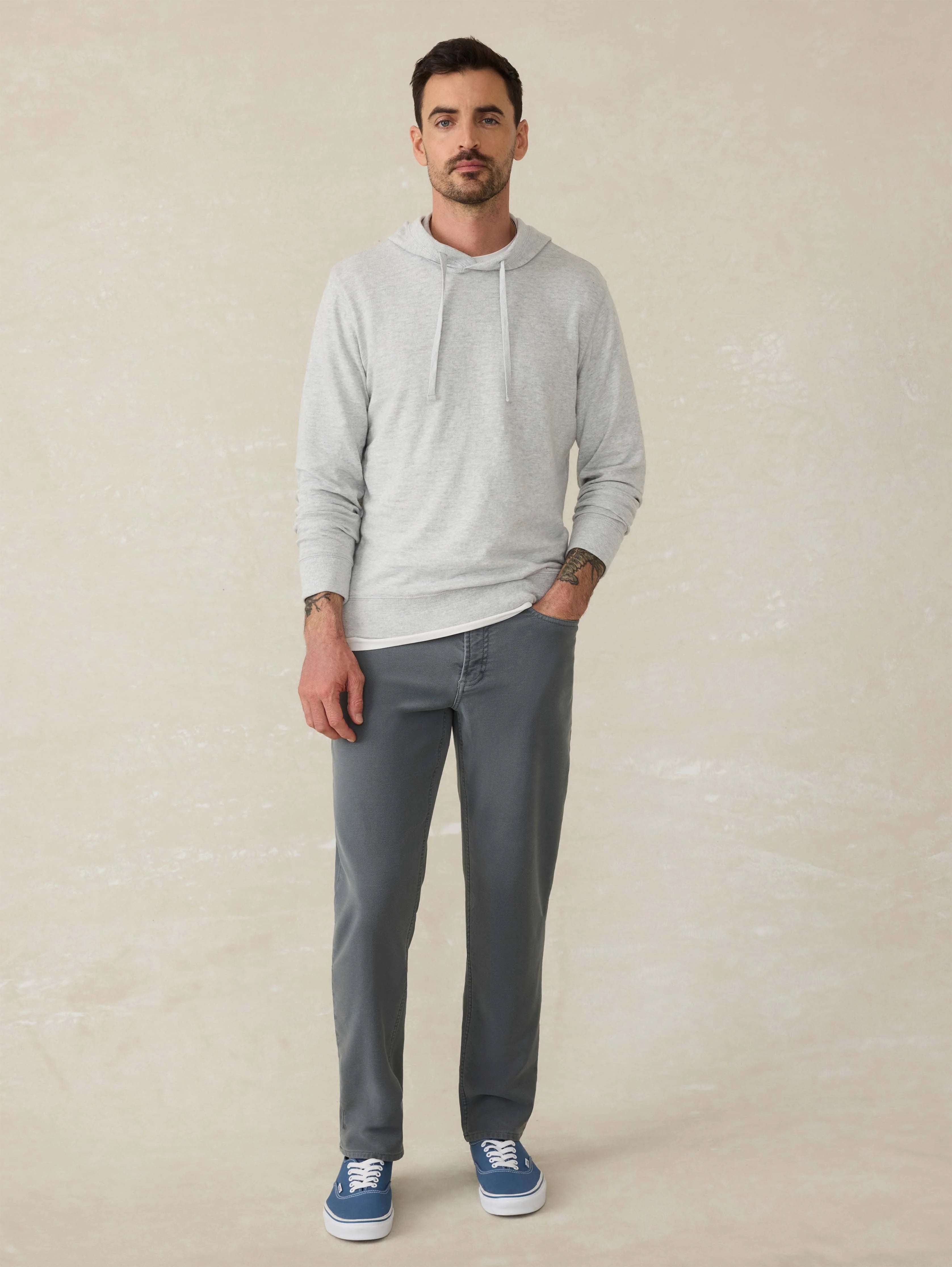 Stretch Terry 5-Pocket Athletic Fit Pant - Slate Secondary image