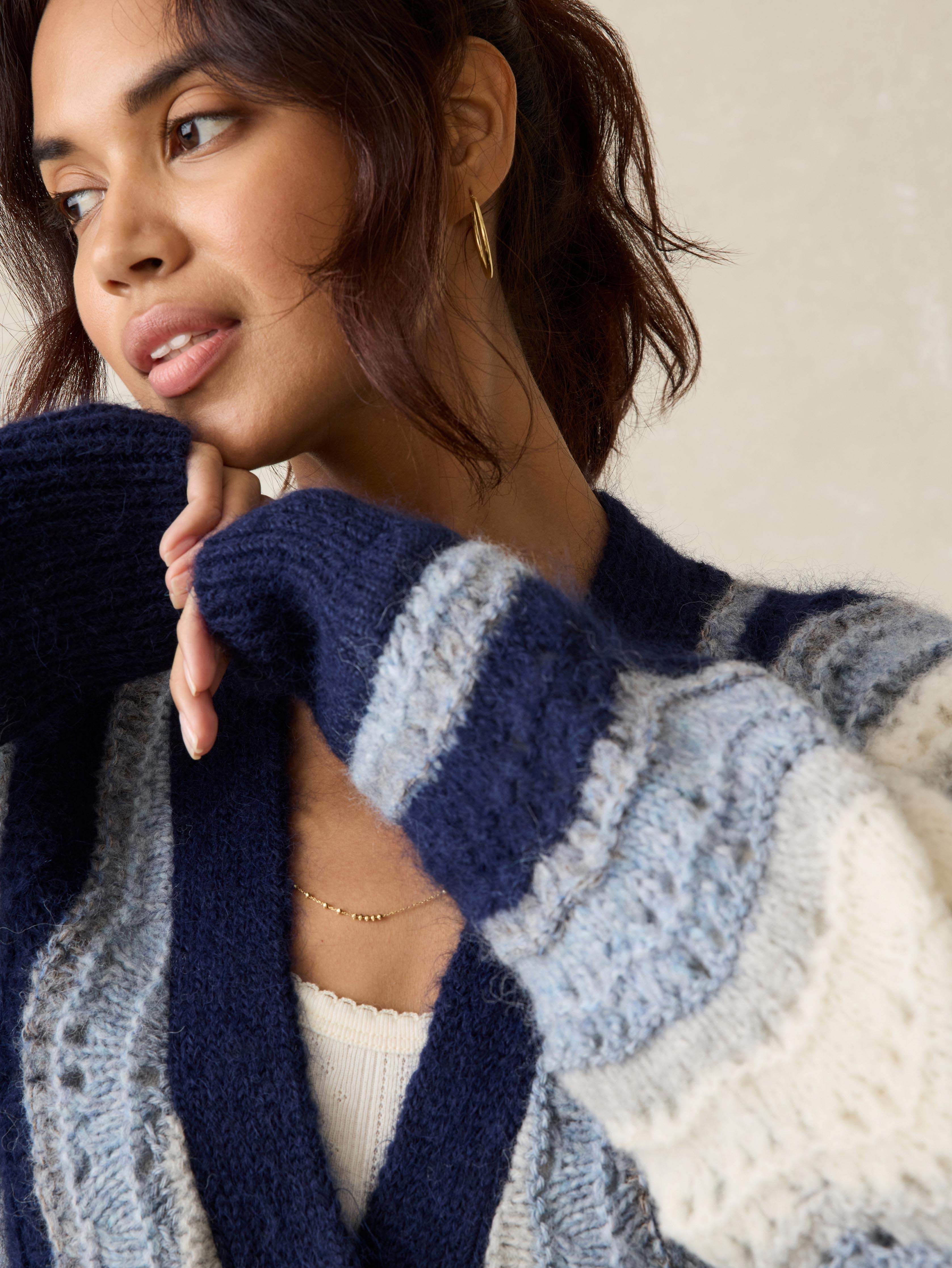 Freeride Cardigan - Indigo Waves Secondary image