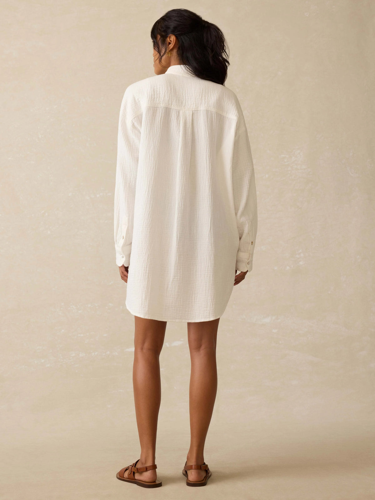 Dune Cotton Gauze Haze Coverup - White