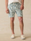 Cabana Towel Terry Sweatshort - Poolside Foliage Teal