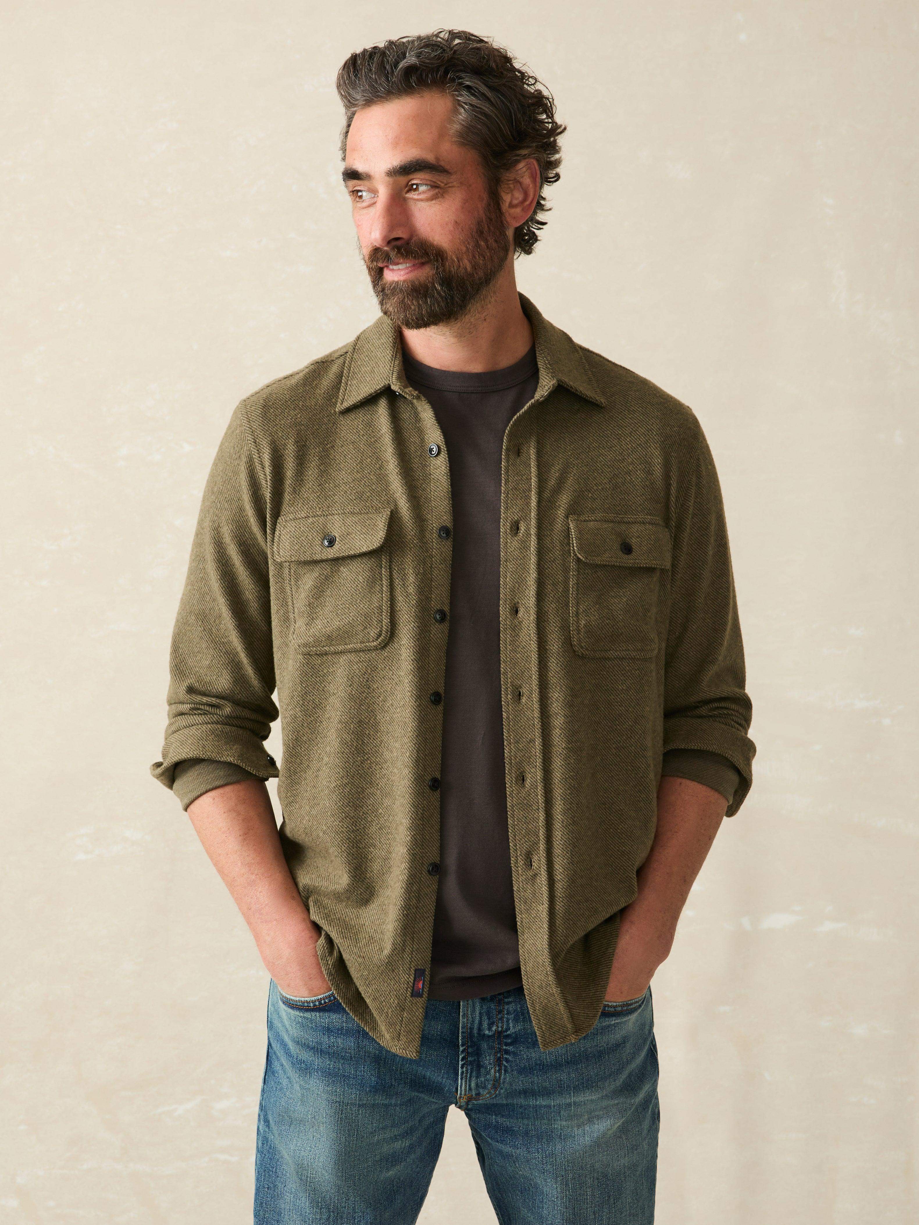 Legend™ Sweater Shirt - Olive Melange Twill Main image
