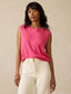 Sunwashed Midweight Organic Muscle Tank - Pink Flambe
