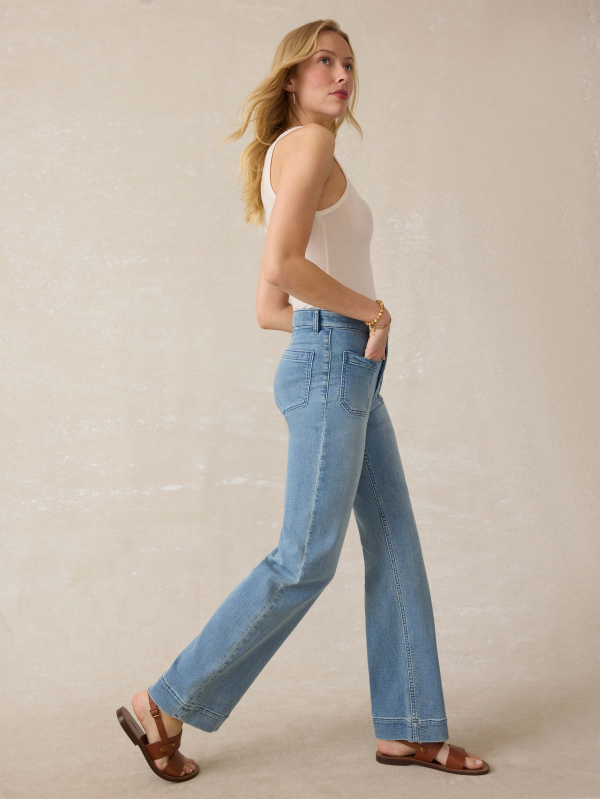 Stretch Terry Patch Pocket Pant - Eastern Shore Wash