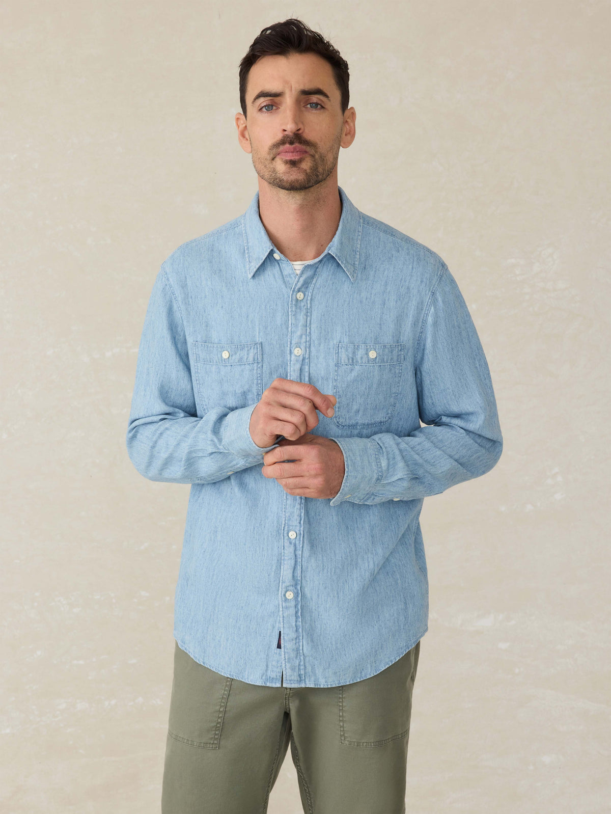 Tried \u0026 True Chambray Workshirt - Vintage Indigo Main image