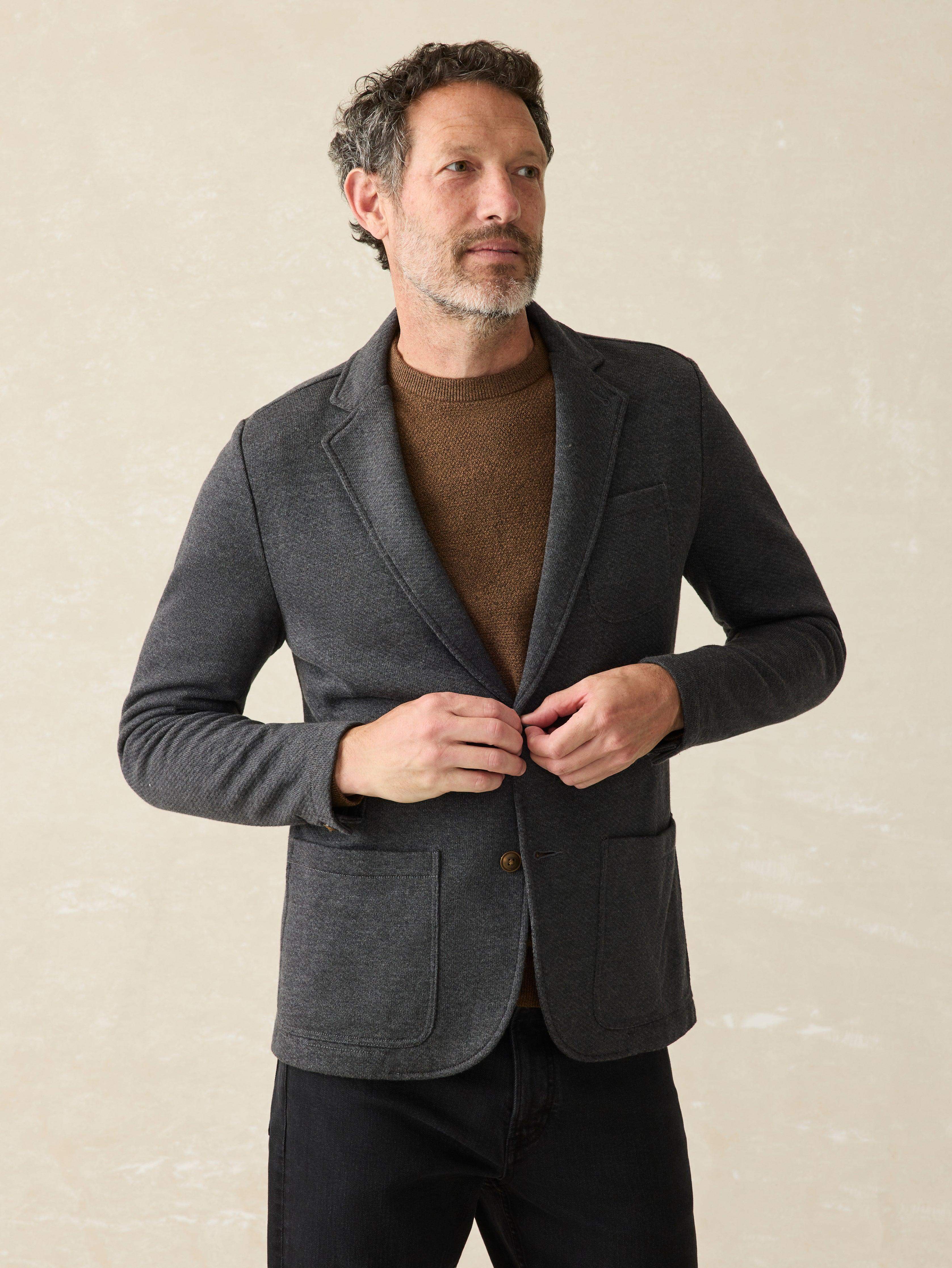 Inlet Knit Blazer (Short) - Black Sky Melange Main image