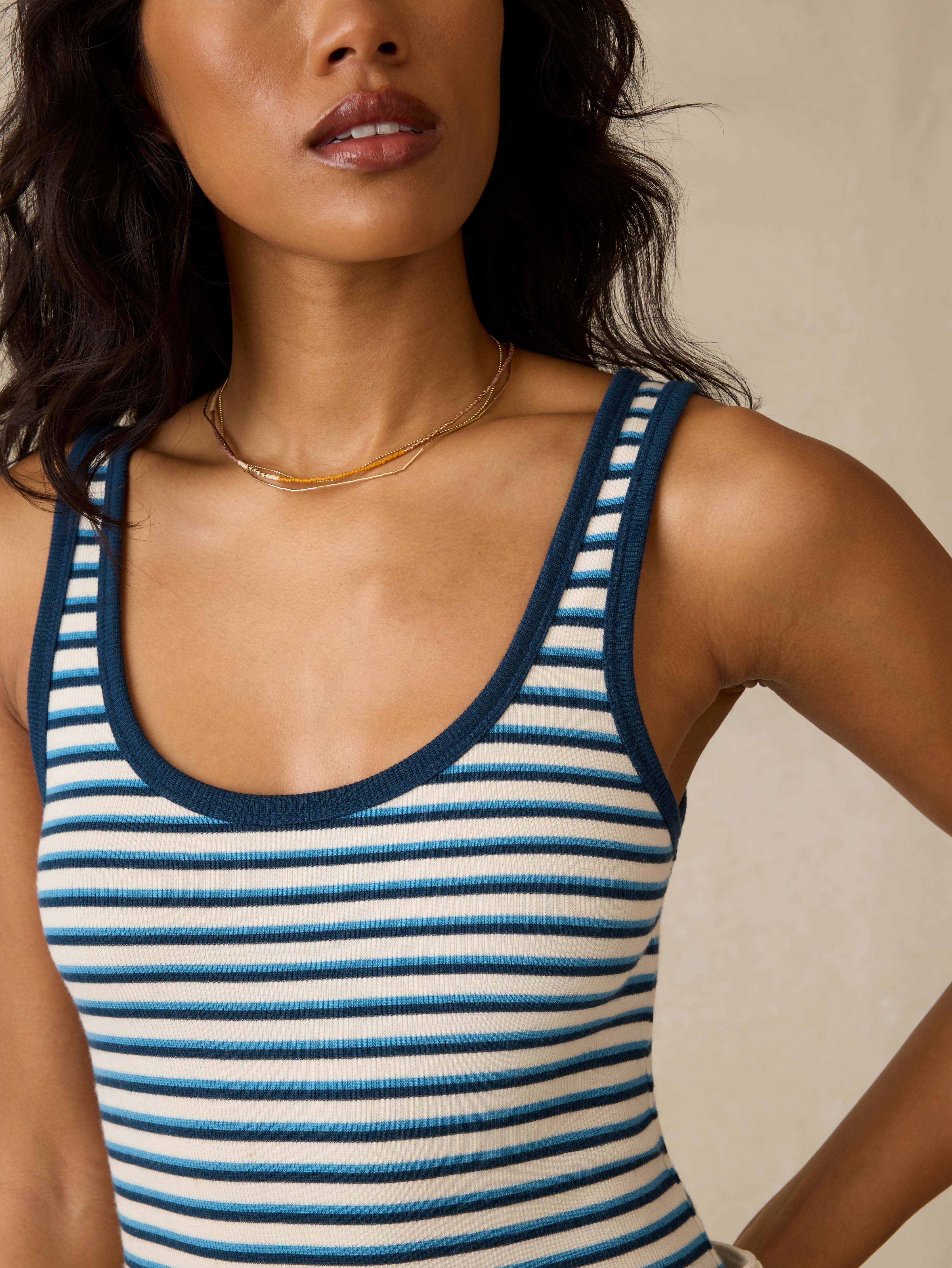 Featherweight Freestyle Tank - Titan Tides Stripe Secondary image