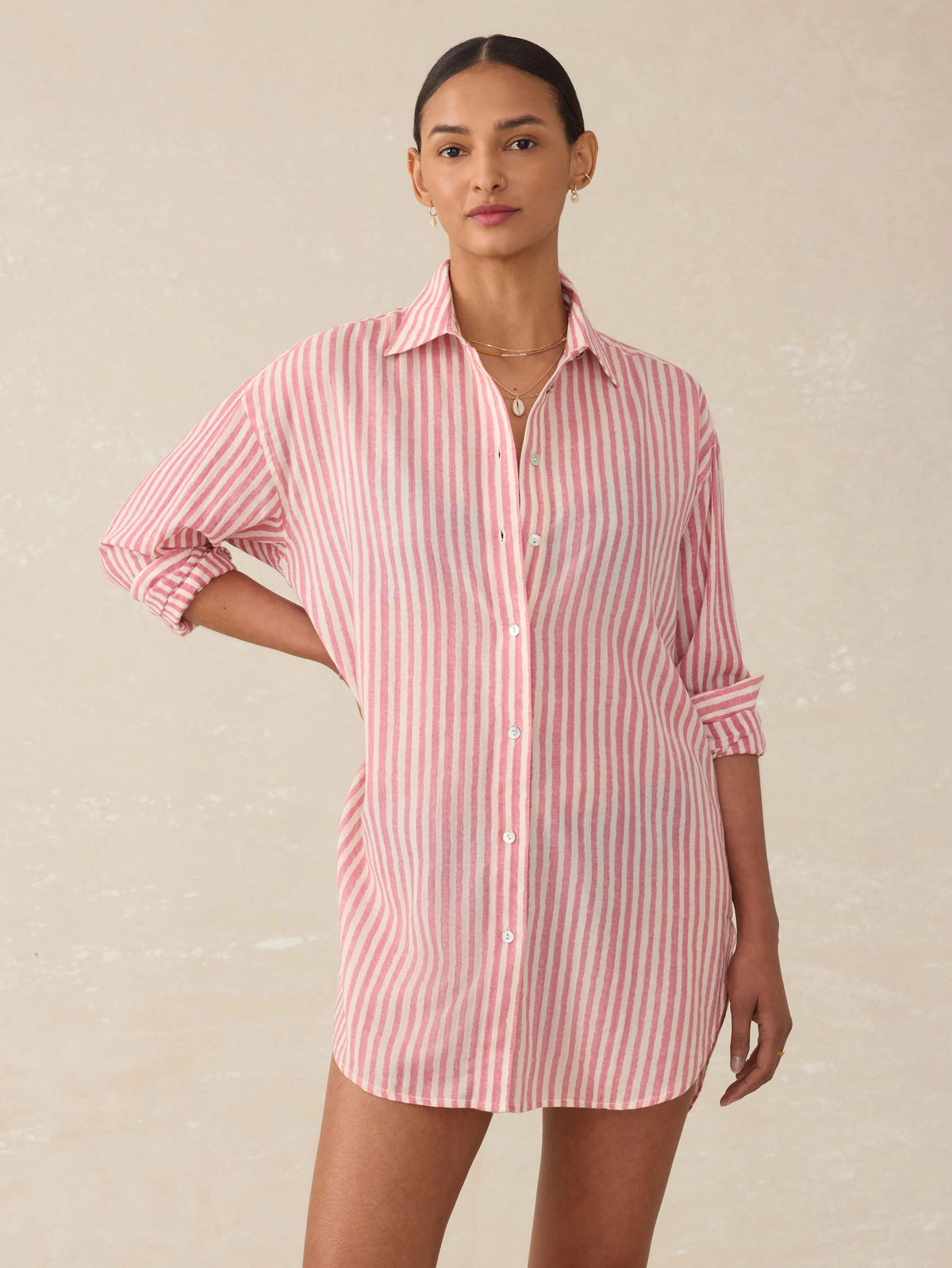 Haze Coverup - Rose Watercolor Stripe Main image