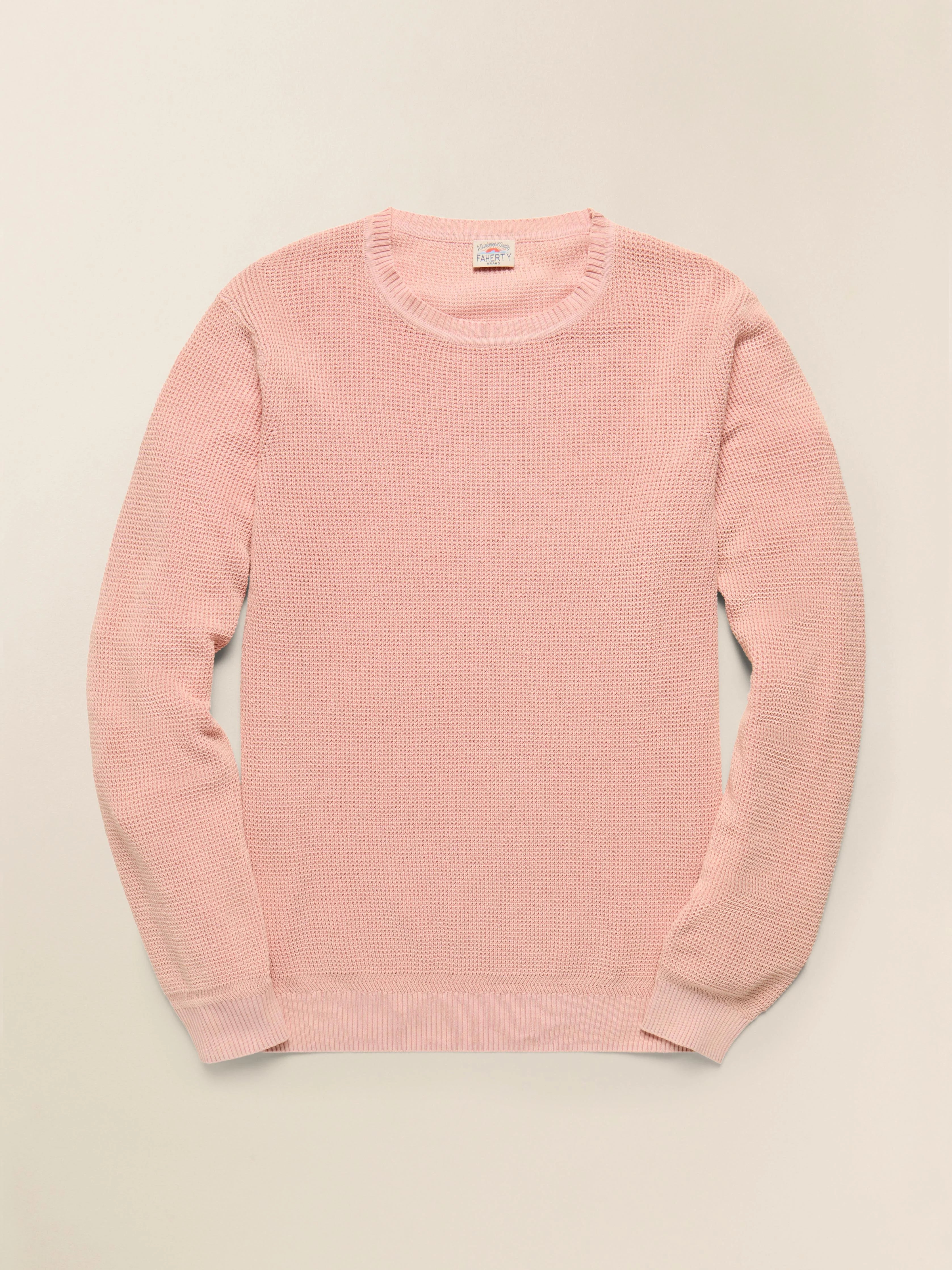 Sunwashed Crewneck Sweater - Coral Dawn