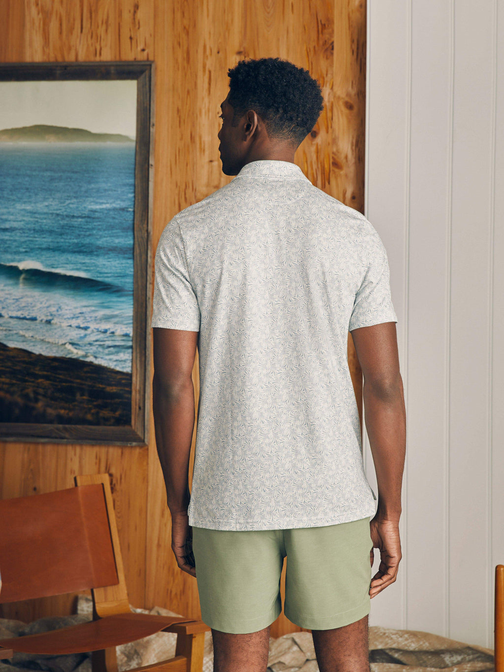 Movement™ Short-Sleeve Pique Polo Shirt - Sky Canopy Print