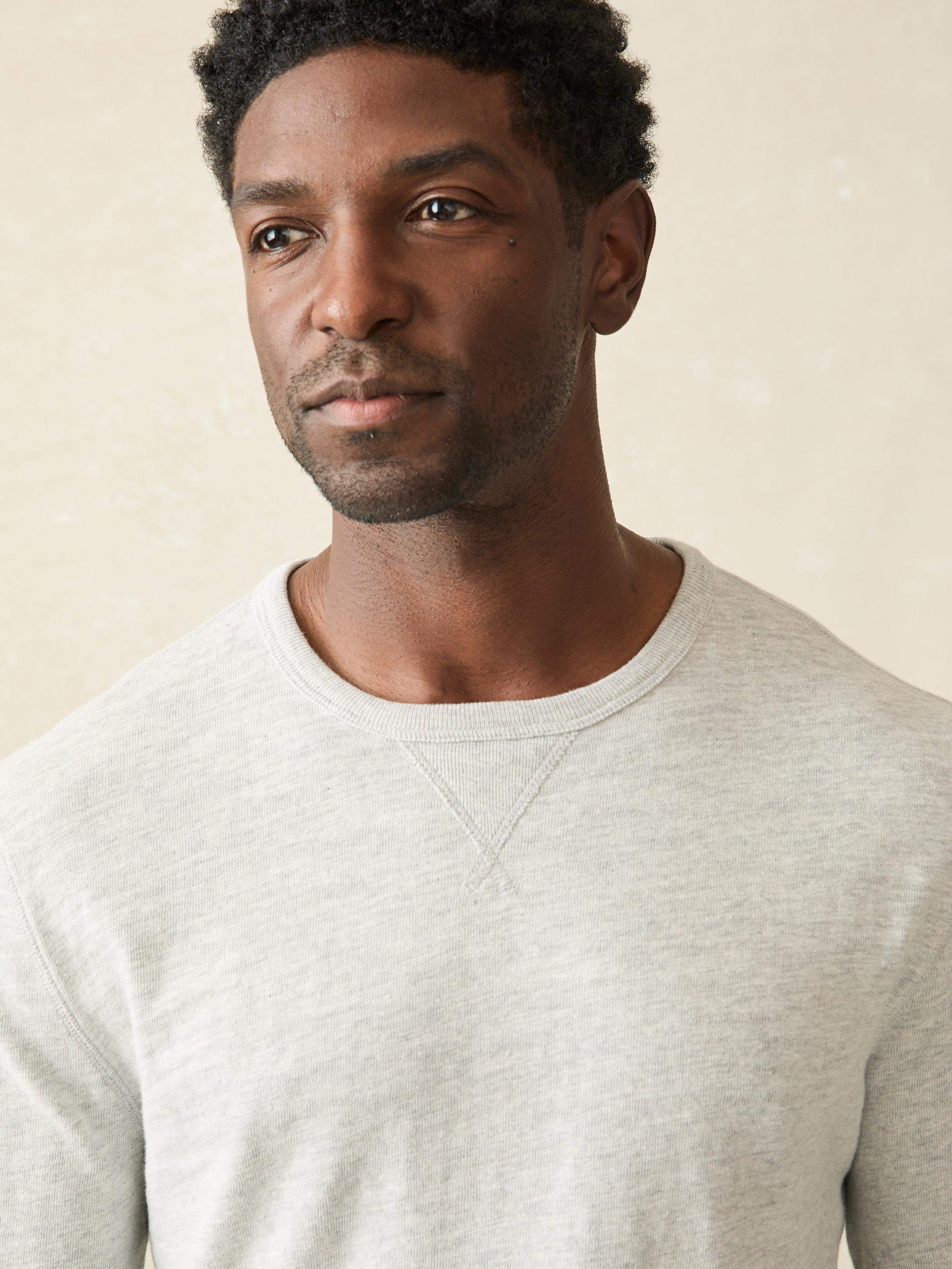 Sunwashed Slub Crew - Light Grey Heather Secondary image