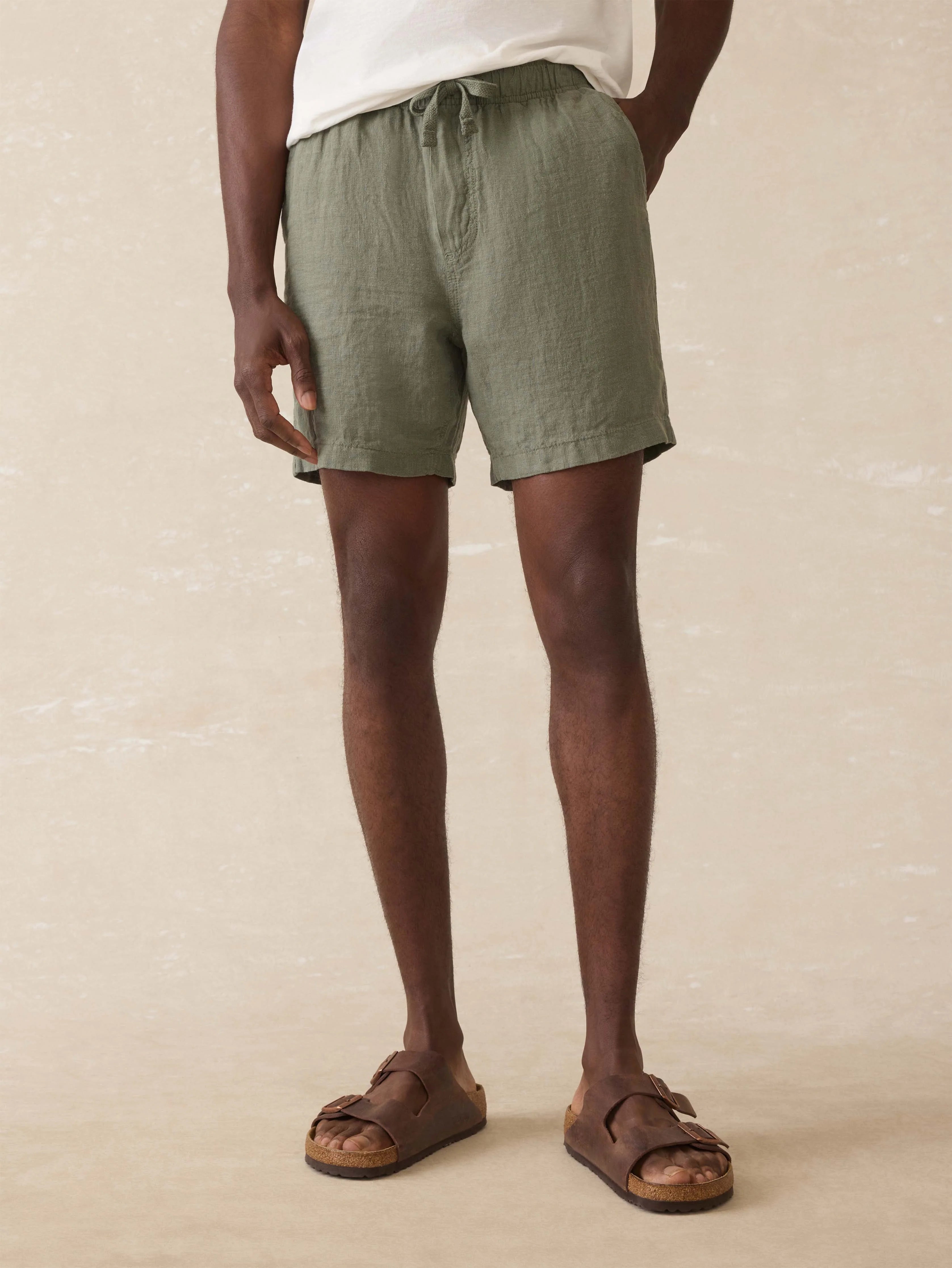 Essential Linen Short (6.5" Inseam) - Spruce Main image