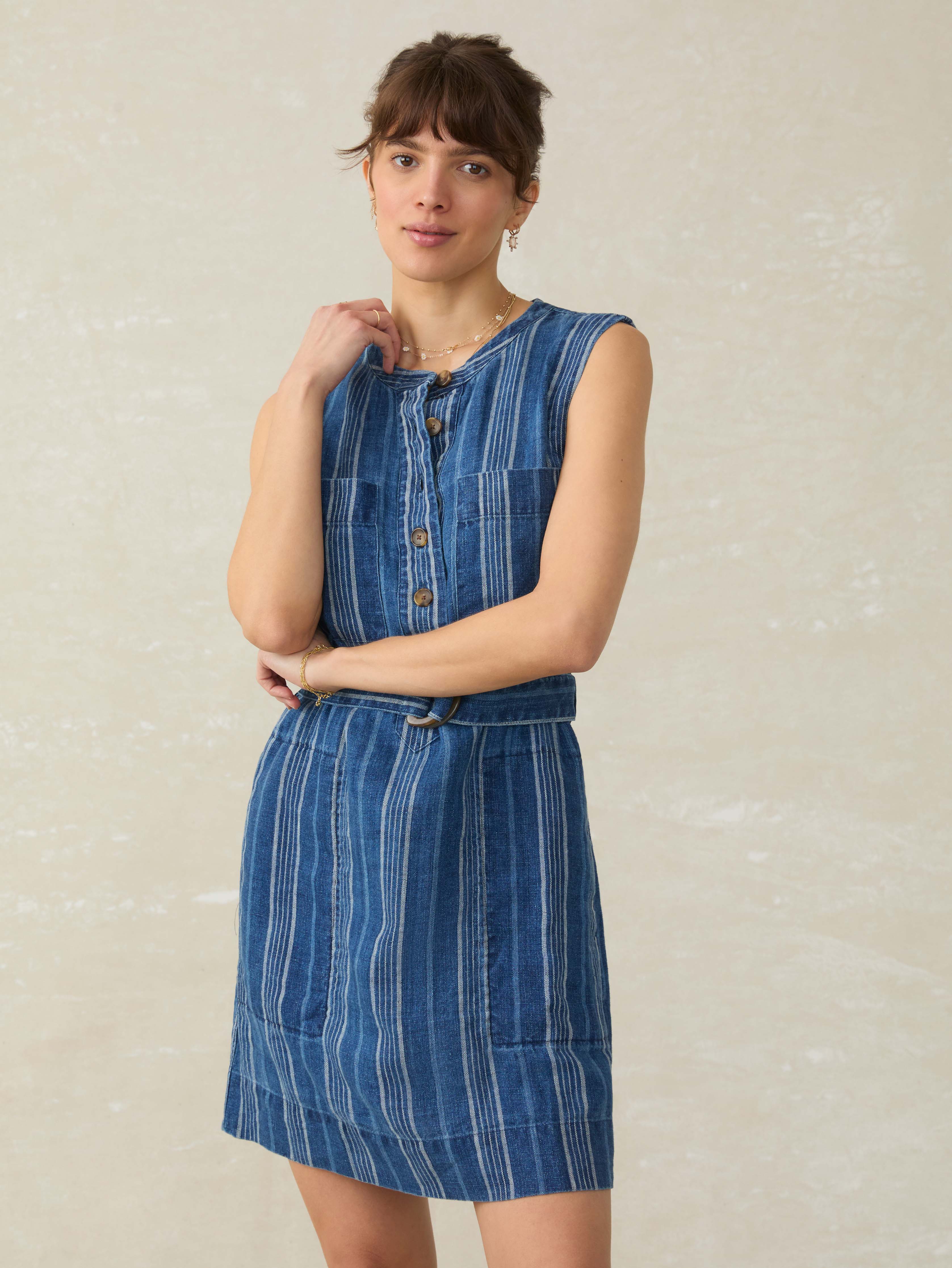 Avalon Dress - Dockside Stripe Main image