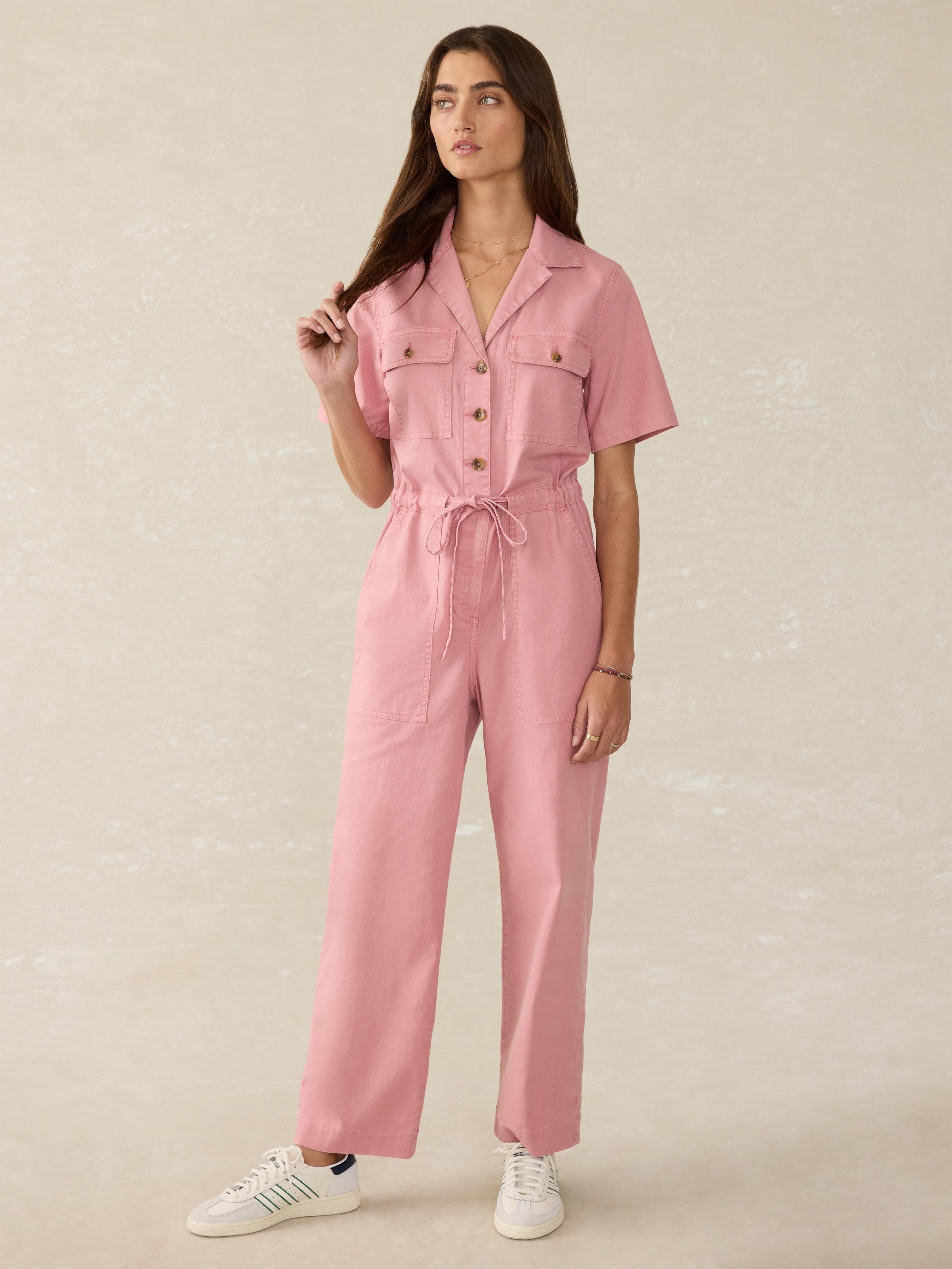 Utility Twill Raven Jumpsuit - Baroque Rose Secondary image