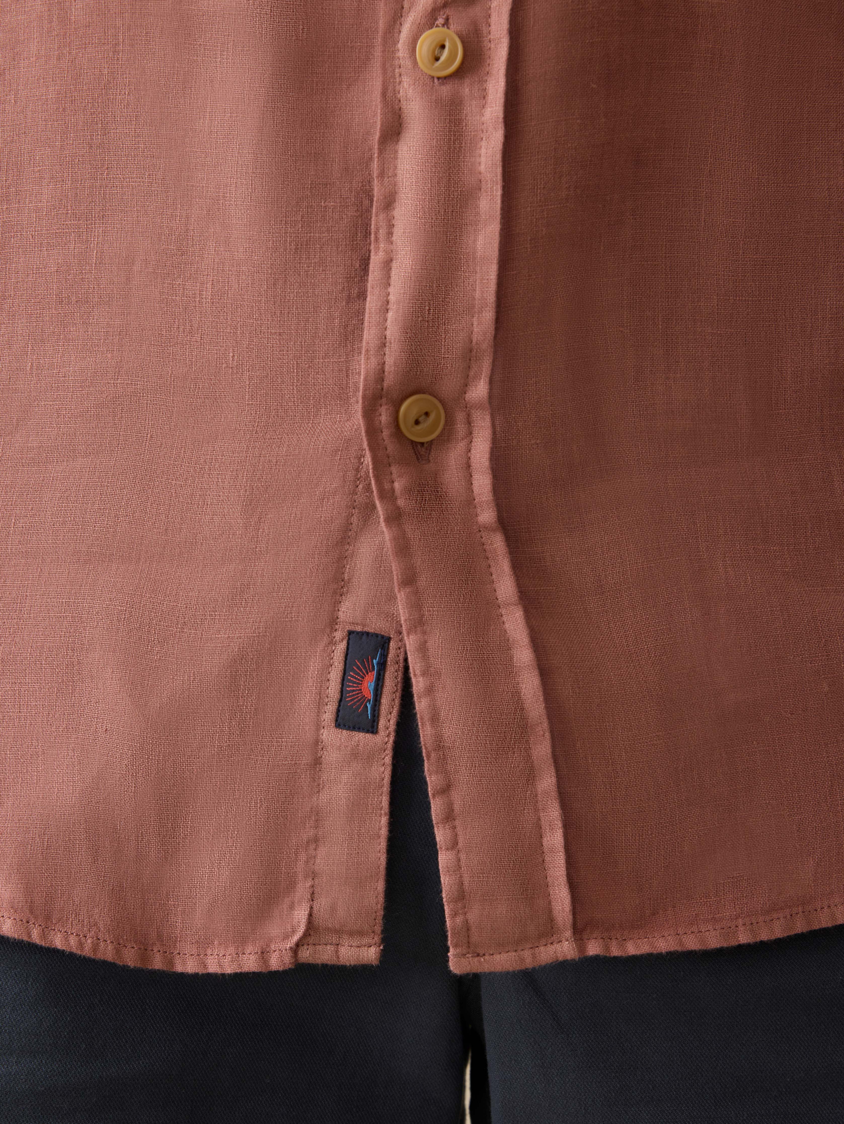 Irish Linen Safari Shirt - Cedar Rose Secondary image