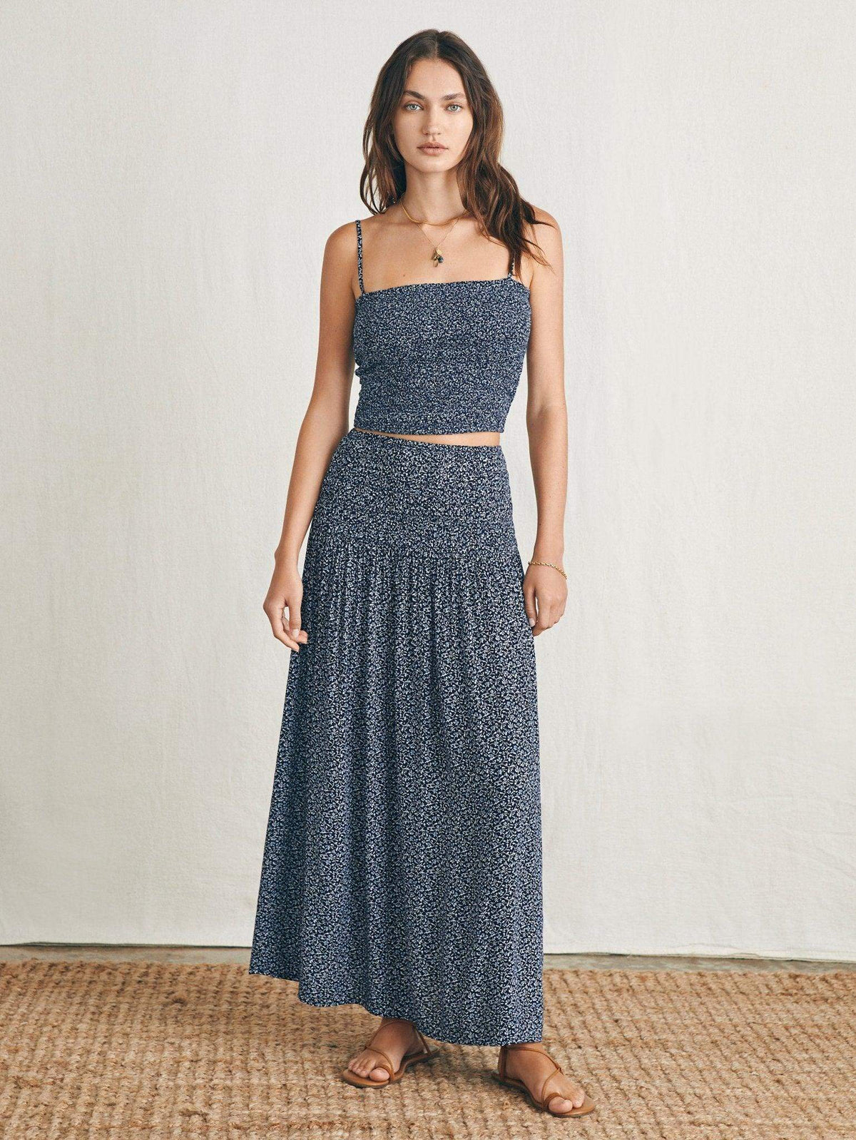 Alisee Skirt - Navy Riverton Ditsy Main image