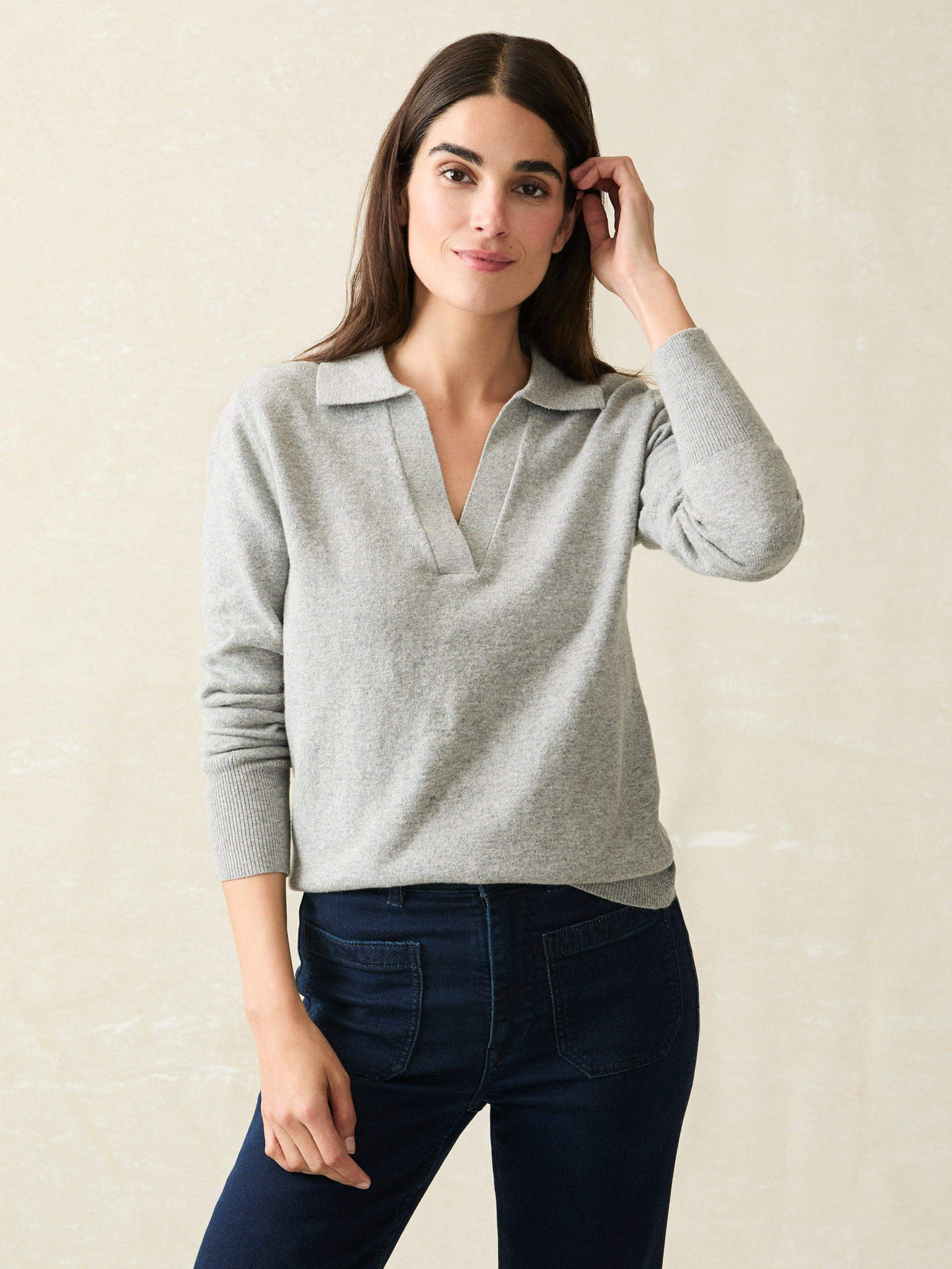 Jackson Sweater Polo - Grey Heather Main image