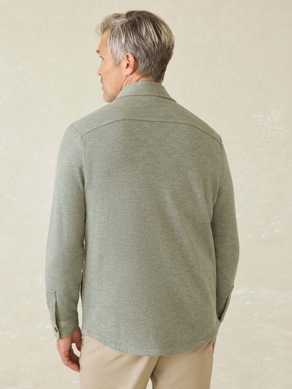 Inlet Knit CPO - Olive Brush Melange