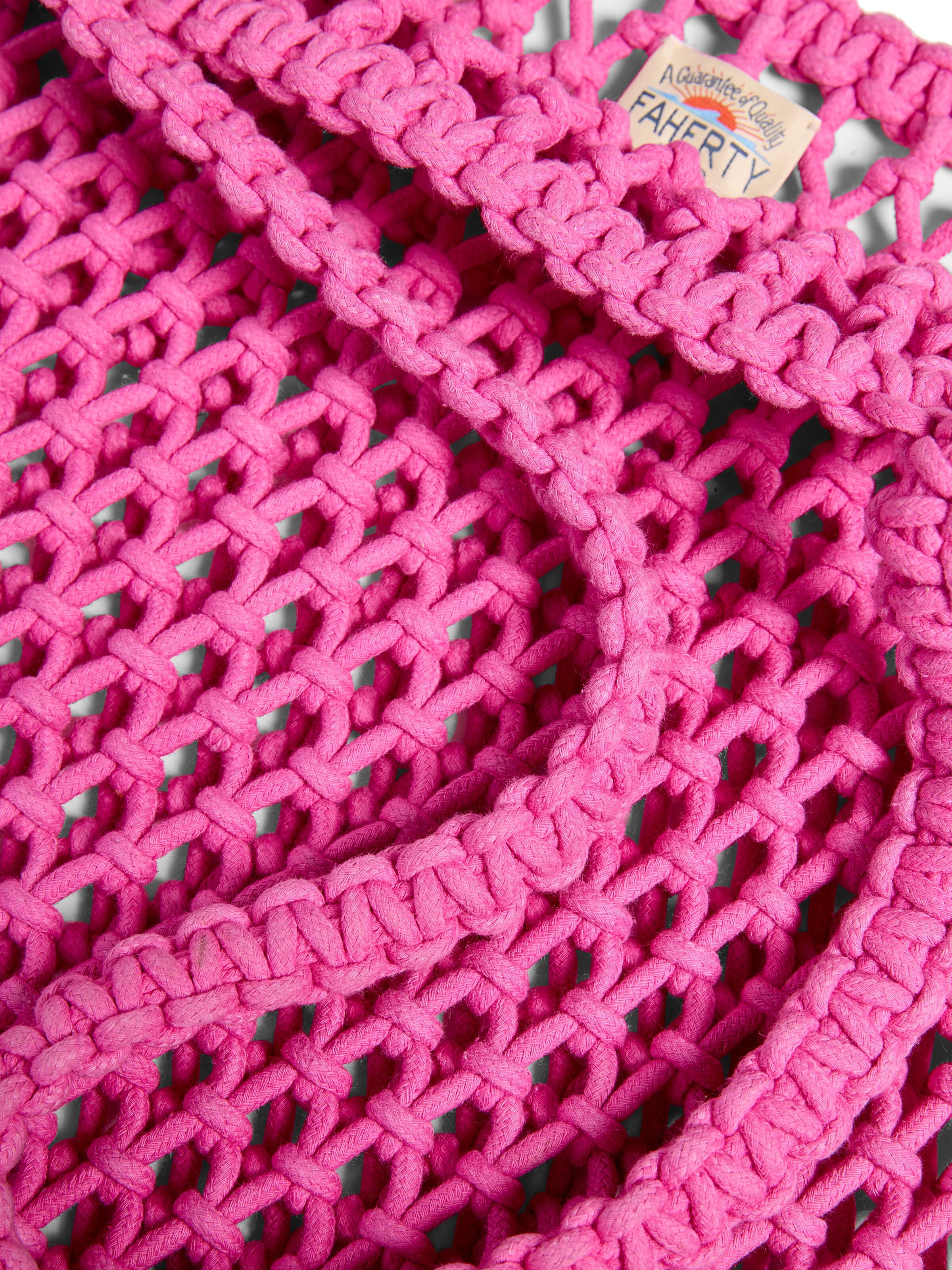 Sunwashed Macrame Tote - Ibis Rose Secondary image