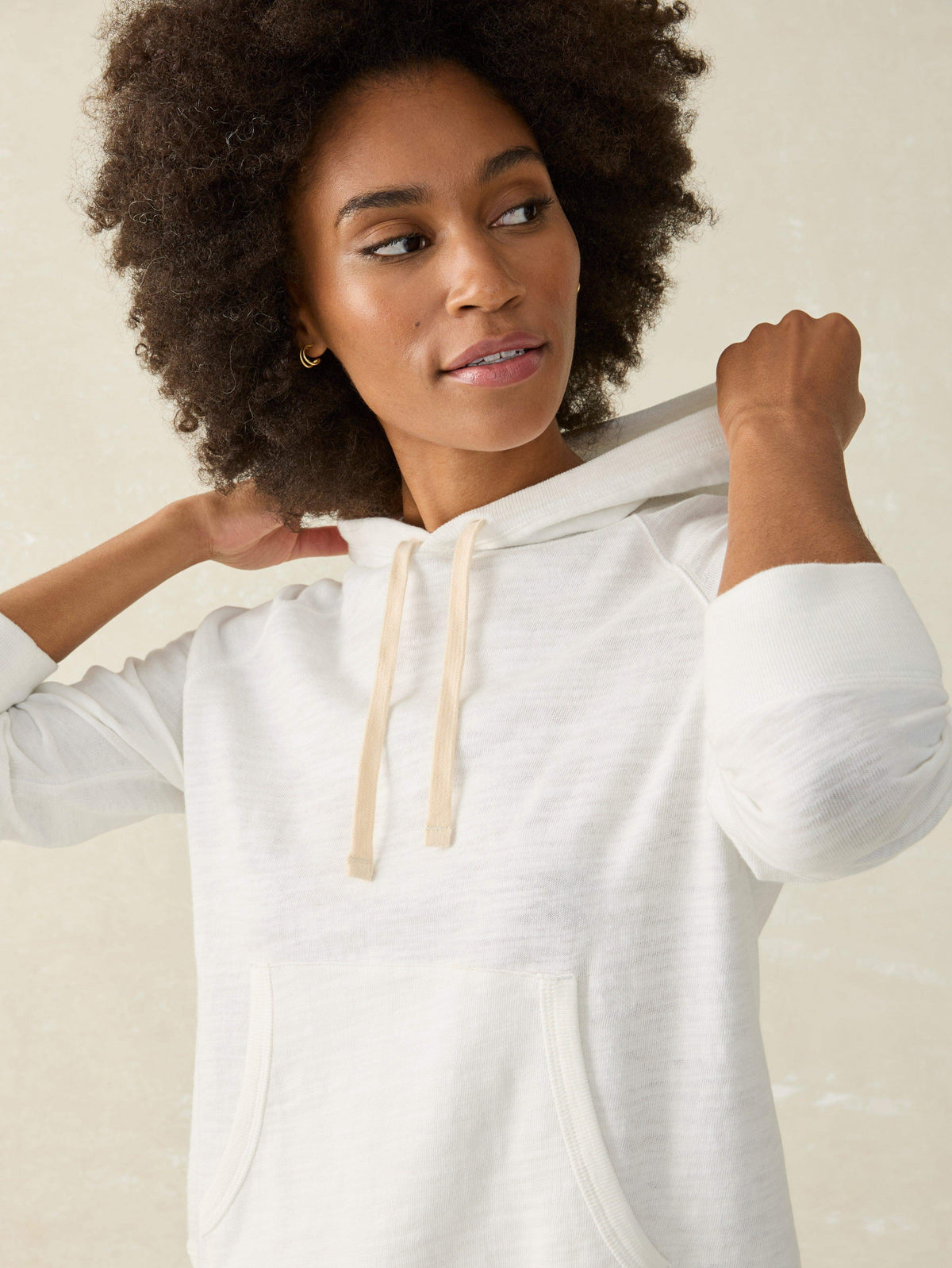 Sunwashed Midweight Organic Hoodie - White Main image