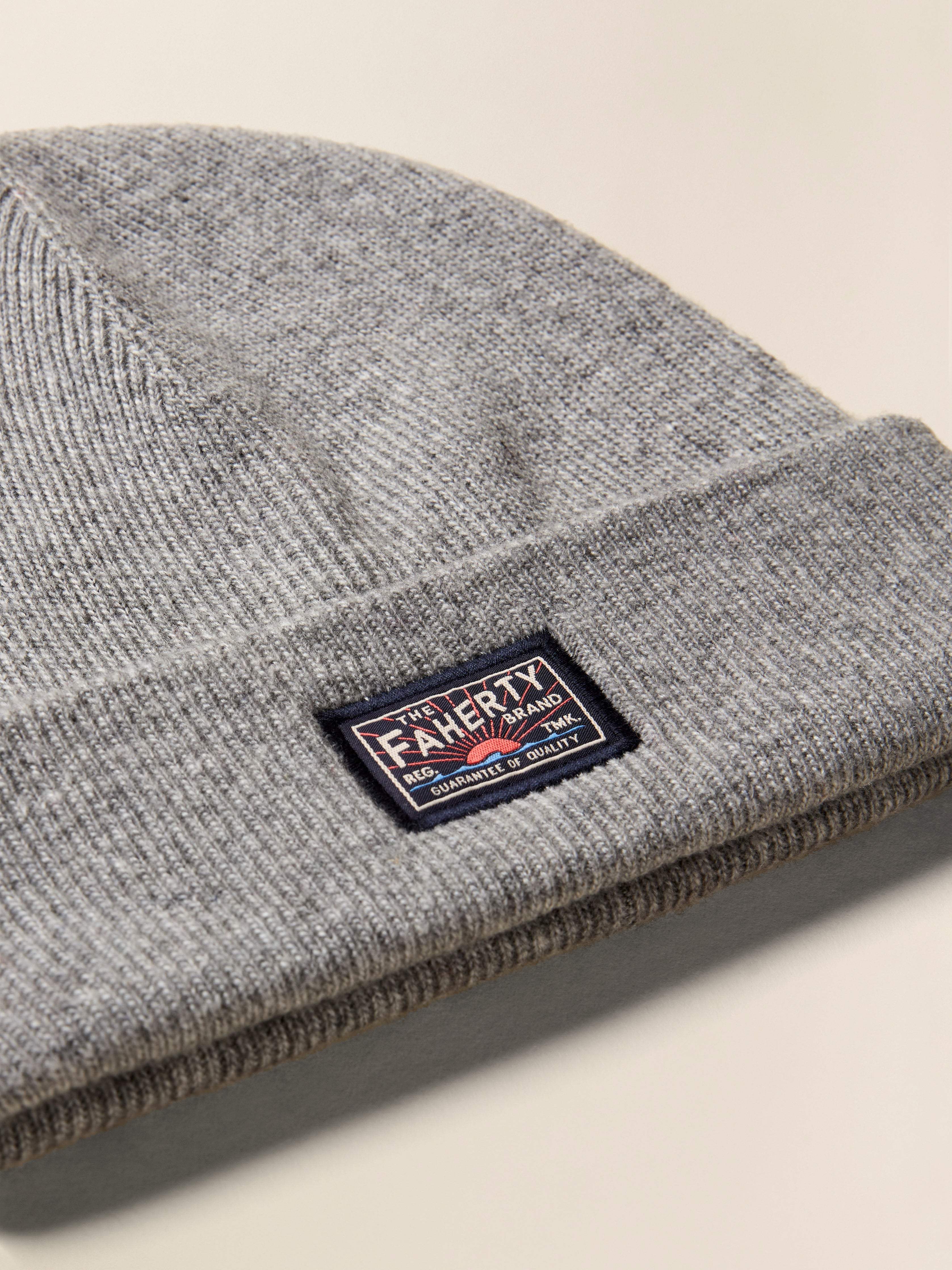 Faherty Logo Beanie - Grey Heather Secondary image