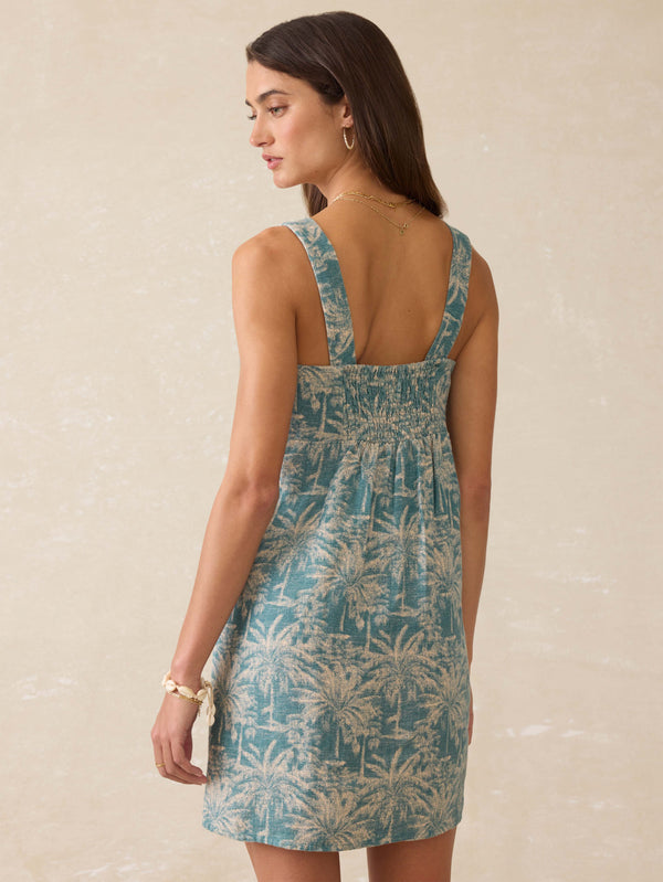 August Linen Dress - Maui Tropics