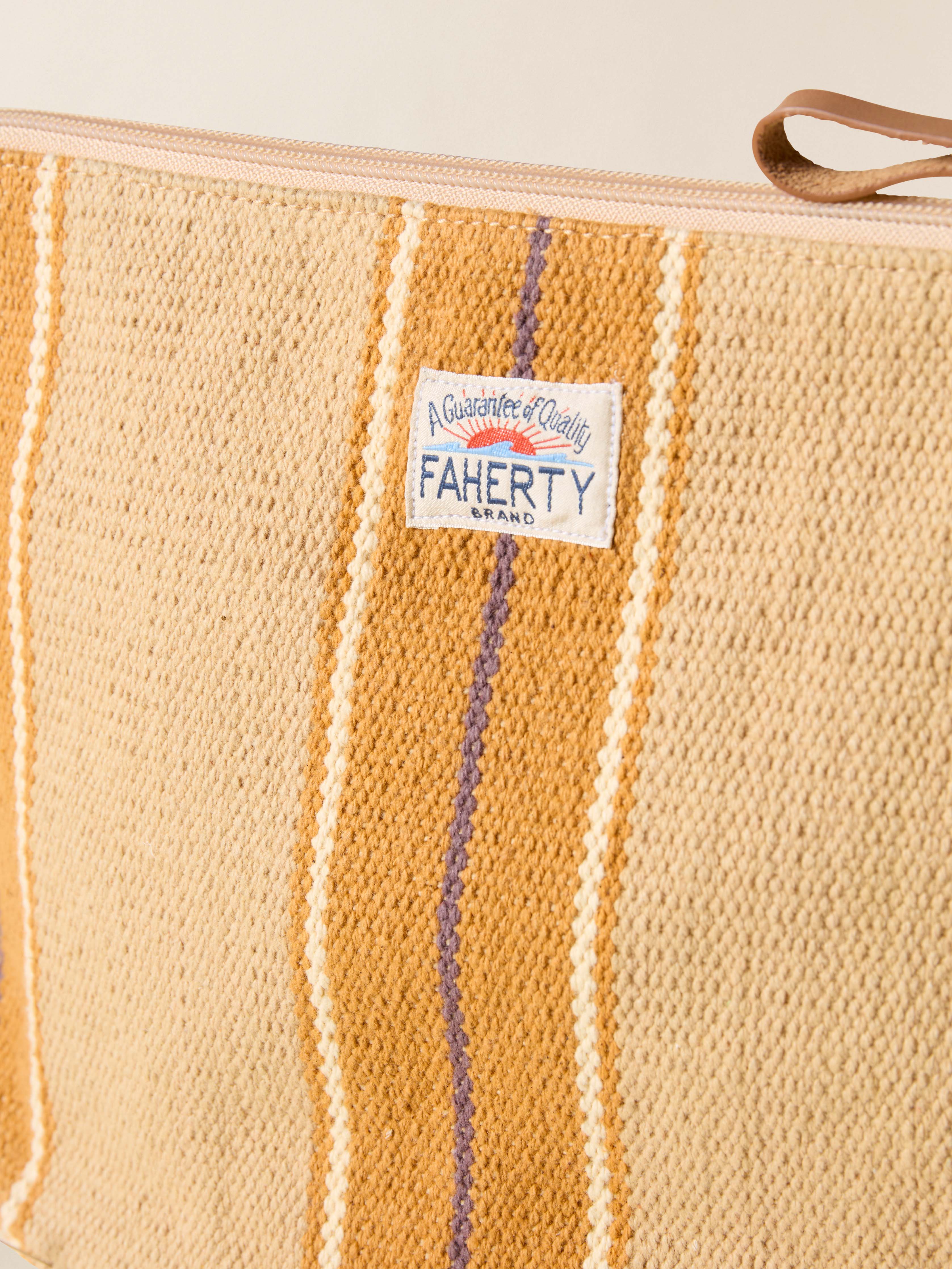 Surf Stripe Zip Pouch - Khaki Secondary image