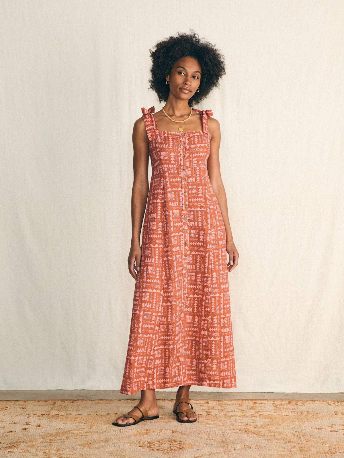 Anna Kahalekulu Kendall Dress - Red Naupaka Main image