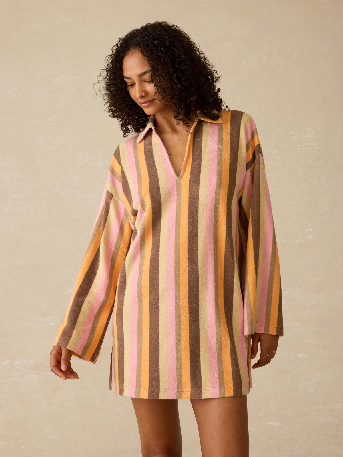 Cabana Towel Terry Mini Dress - Sun Kissed Stripe Main image