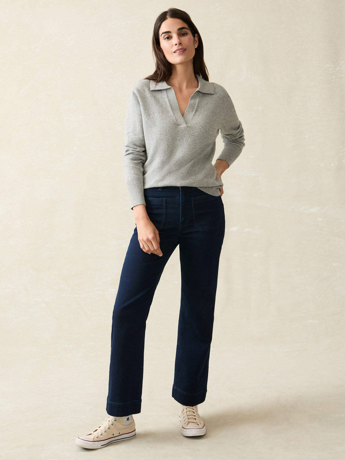 Jackson Sweater Polo - Grey Heather