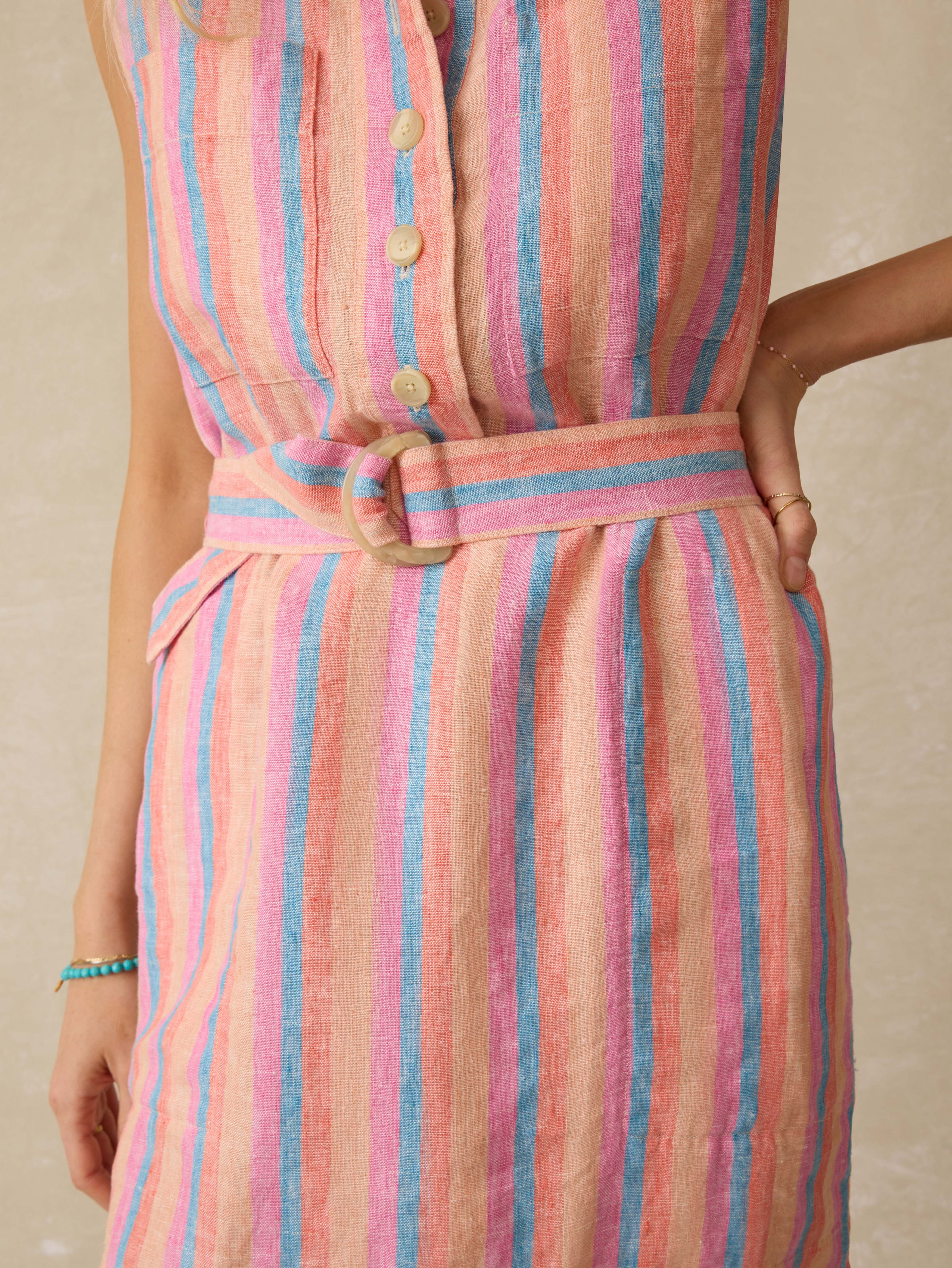 Avalon Dress - Cabana Multi Stripe Secondary image