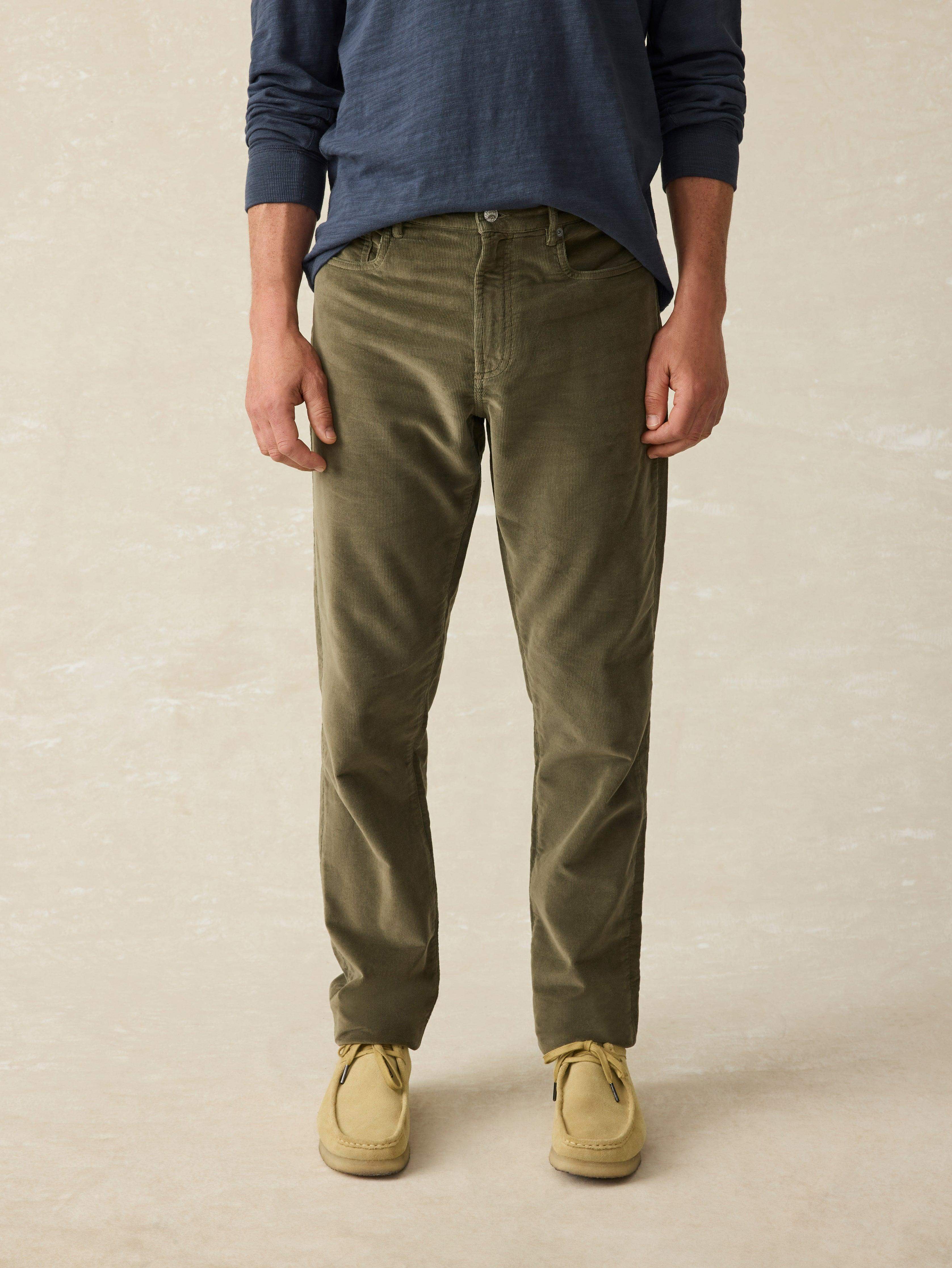 Stretch Terry Corduroy 5-Pocket Pant - Surplus Olive Main image