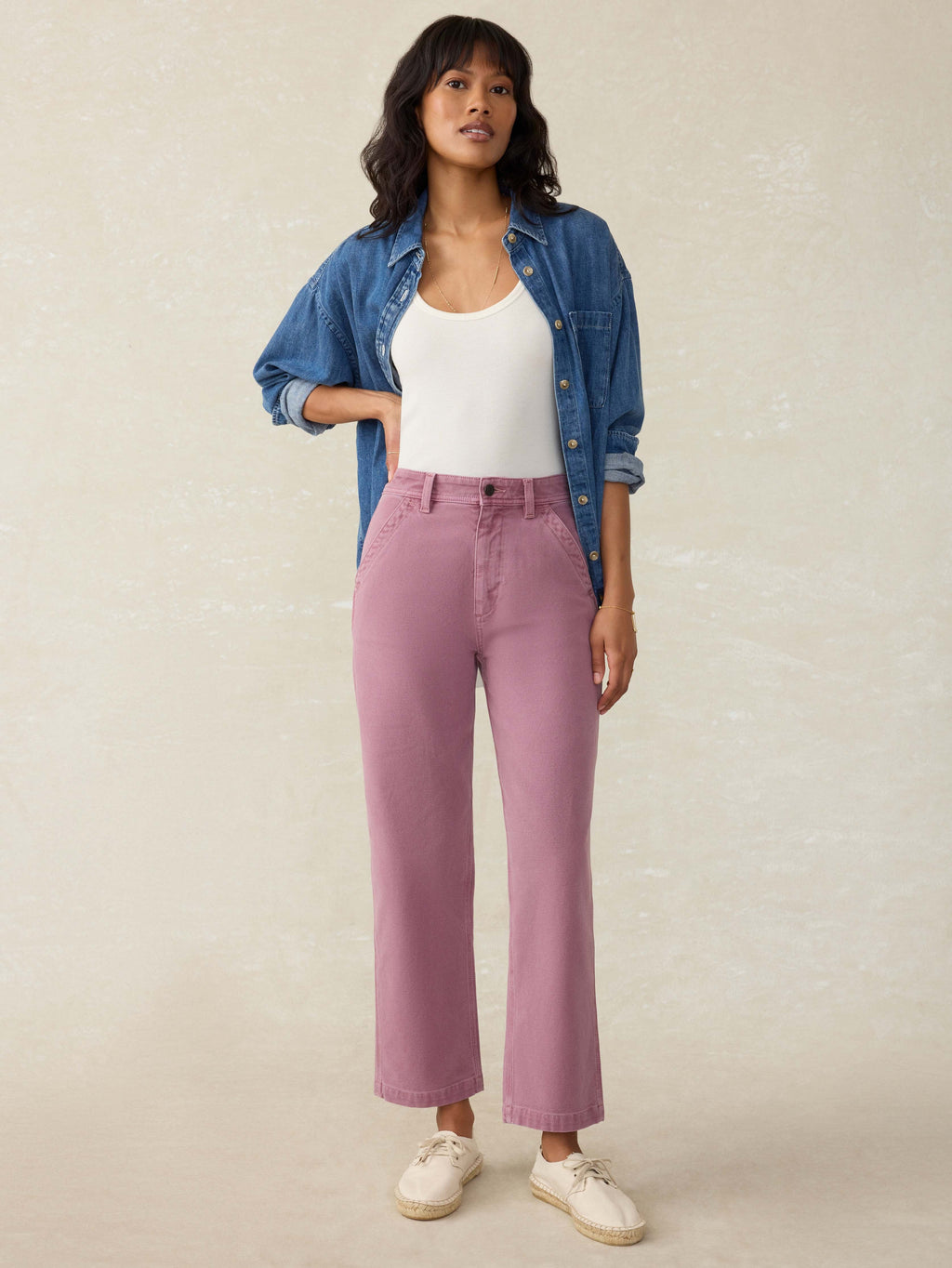 Sunwashed Canvas Dockside Pant - Weathered Orchid