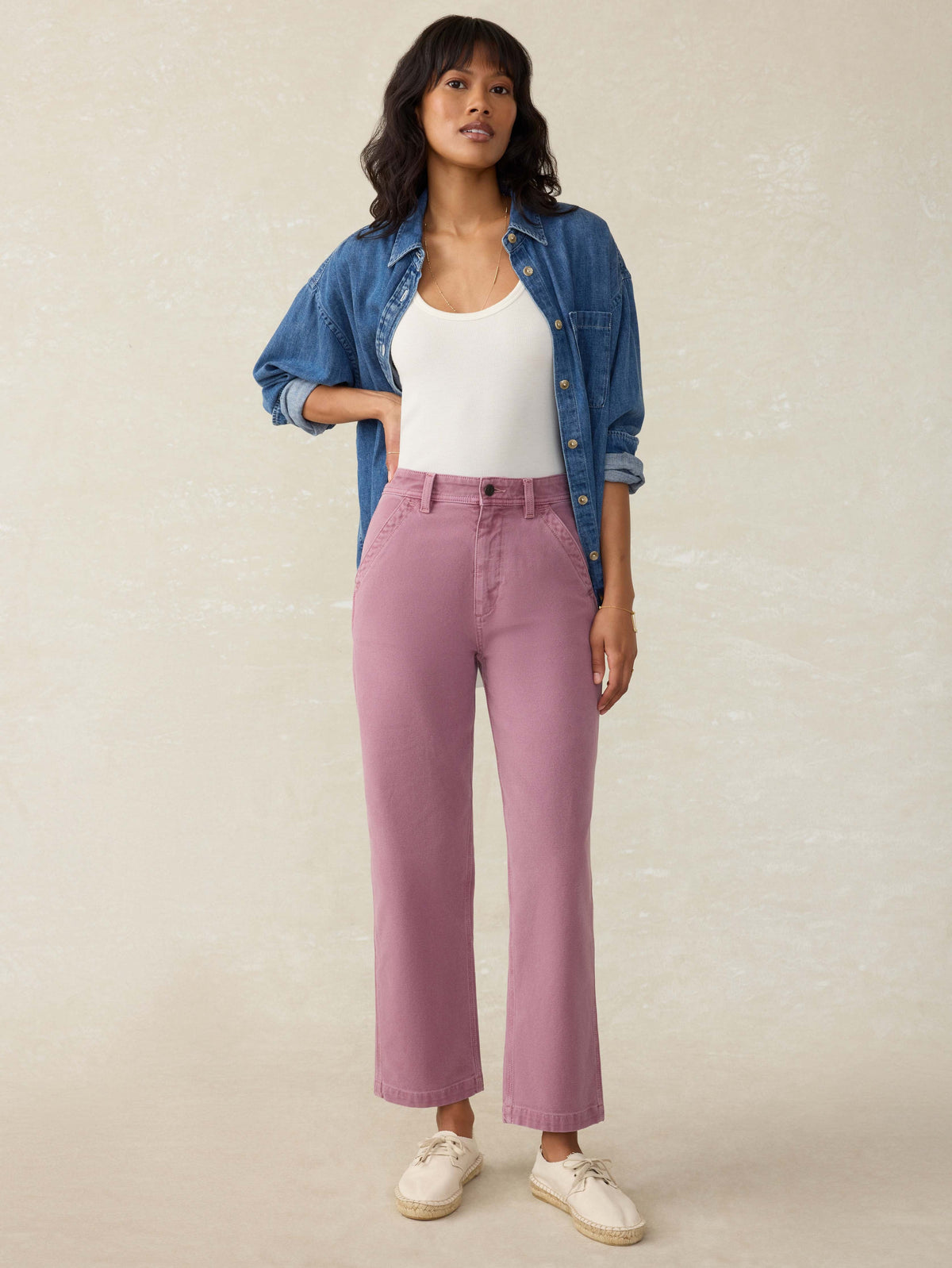 Sunwashed Canvas Dockside Pant - Weathered Orchid