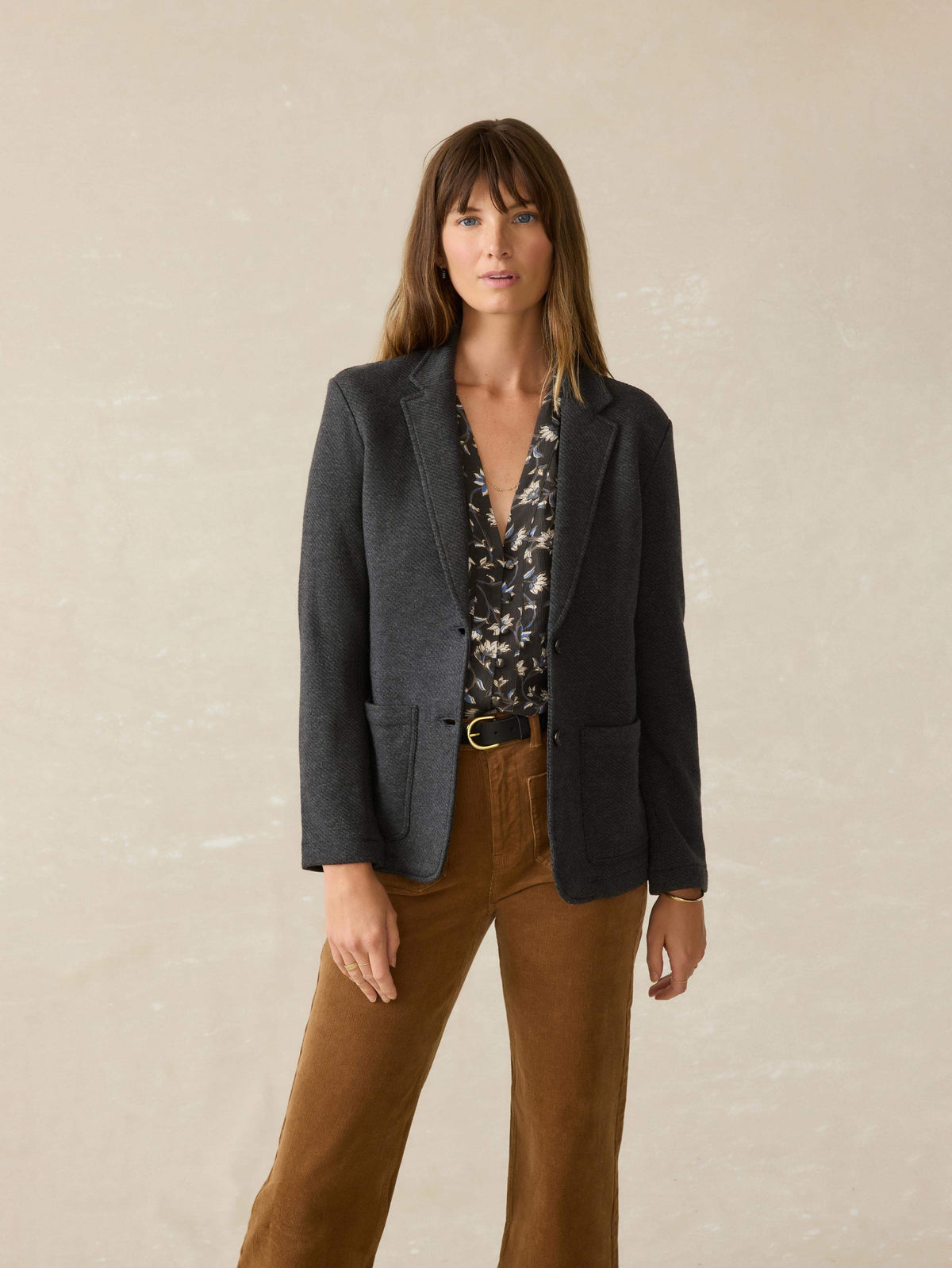 Inlet Knit Blazer - Black Sky Melange Main image